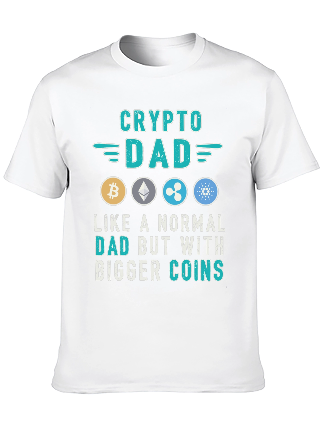 Crypto Dad T-Shirt Bitcoin Ethereum Ripple Cardano