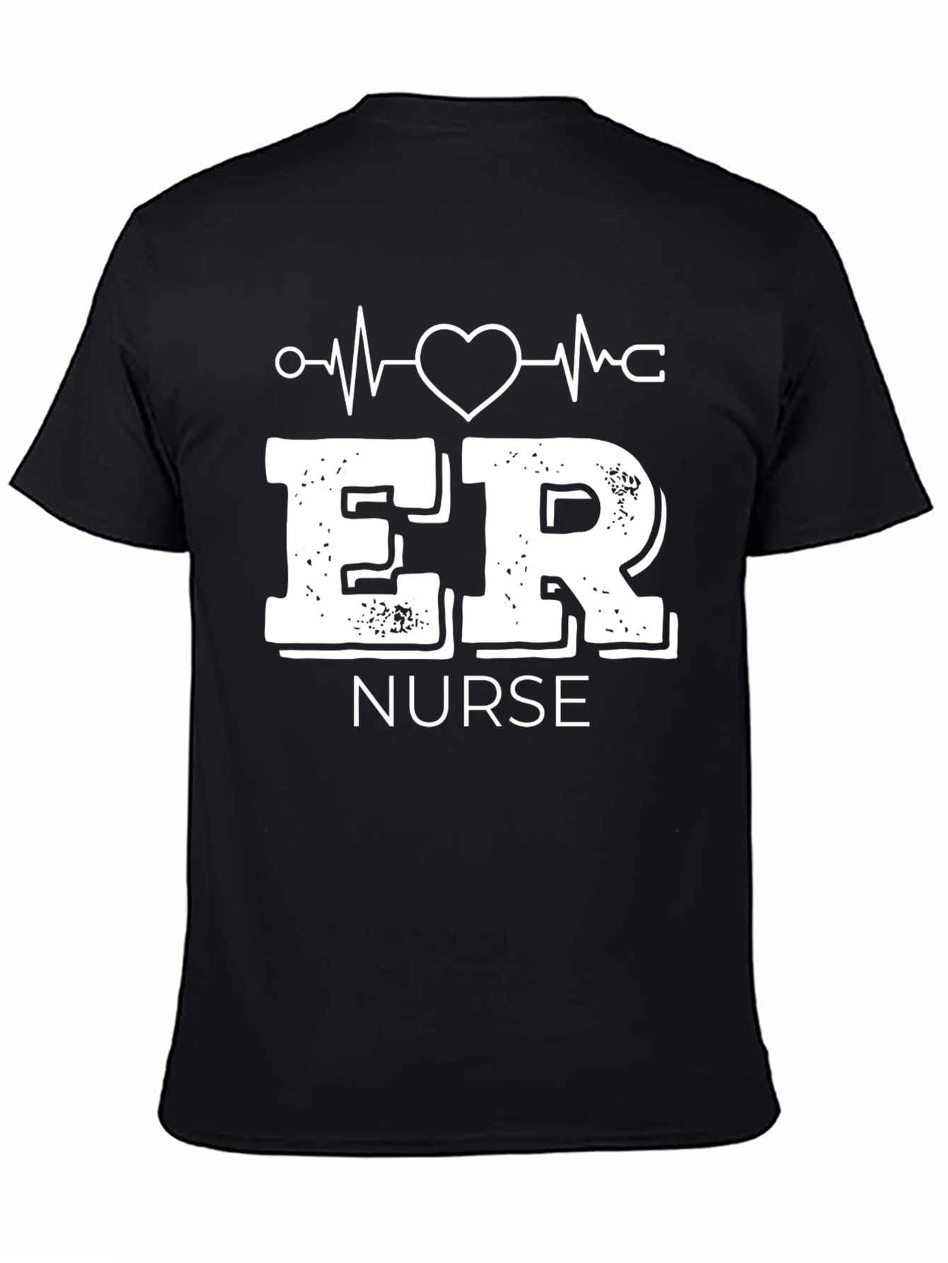 ER Nurse Graphic T-Shirt - Black Crew Neck