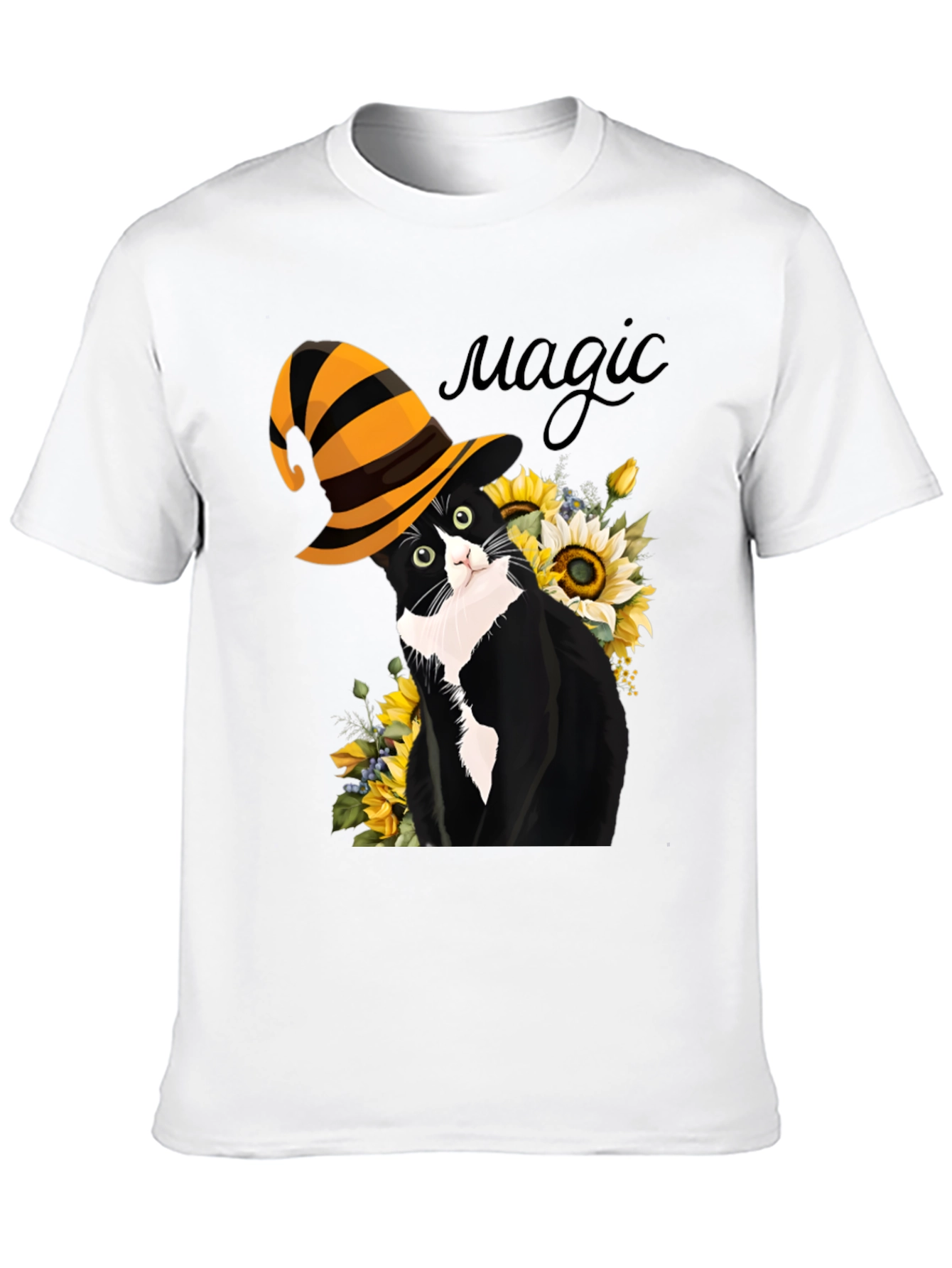 Magic Cat T-Shirt: Whimsical Halloween Style