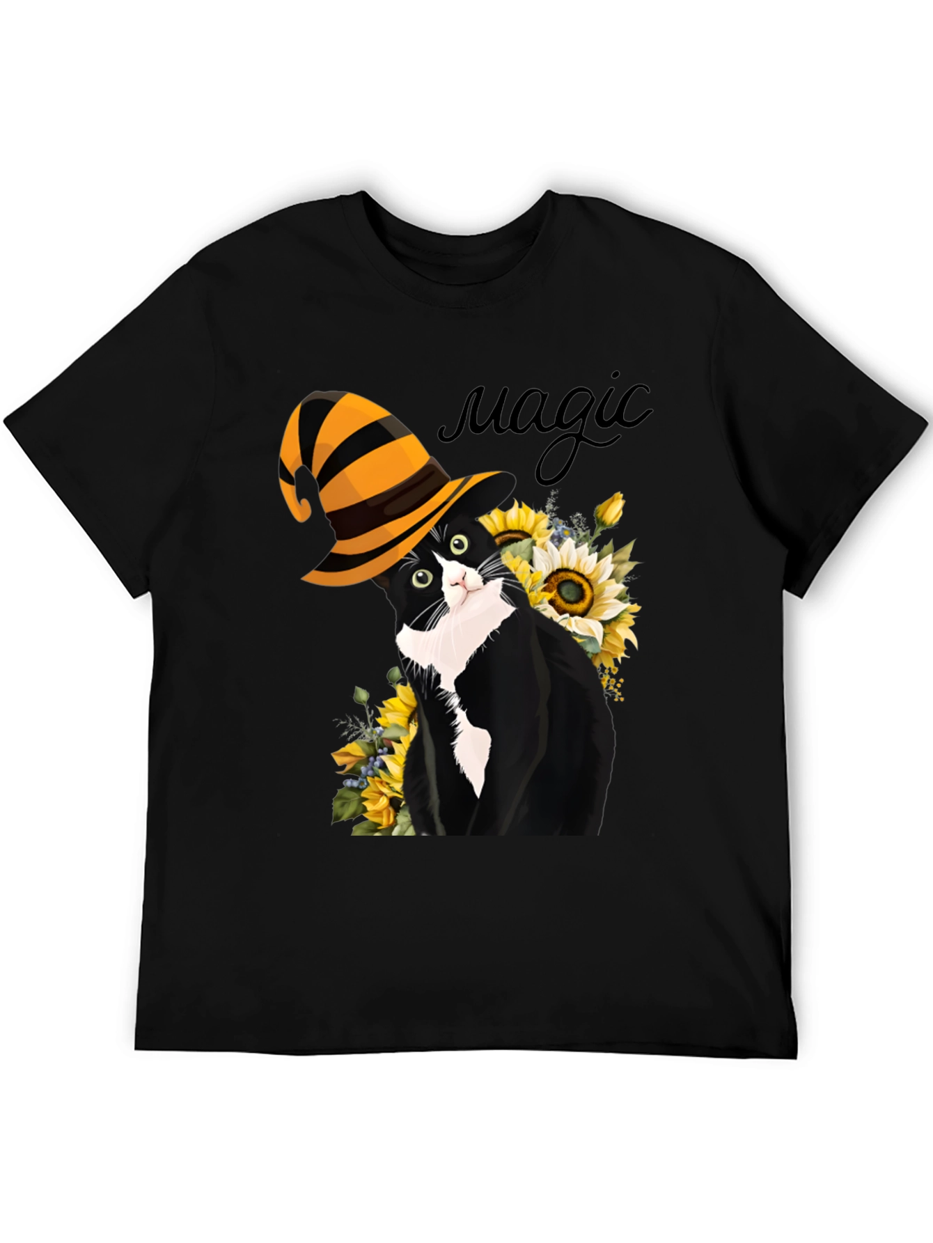 Magic Cat T-Shirt: Whimsical Halloween Style