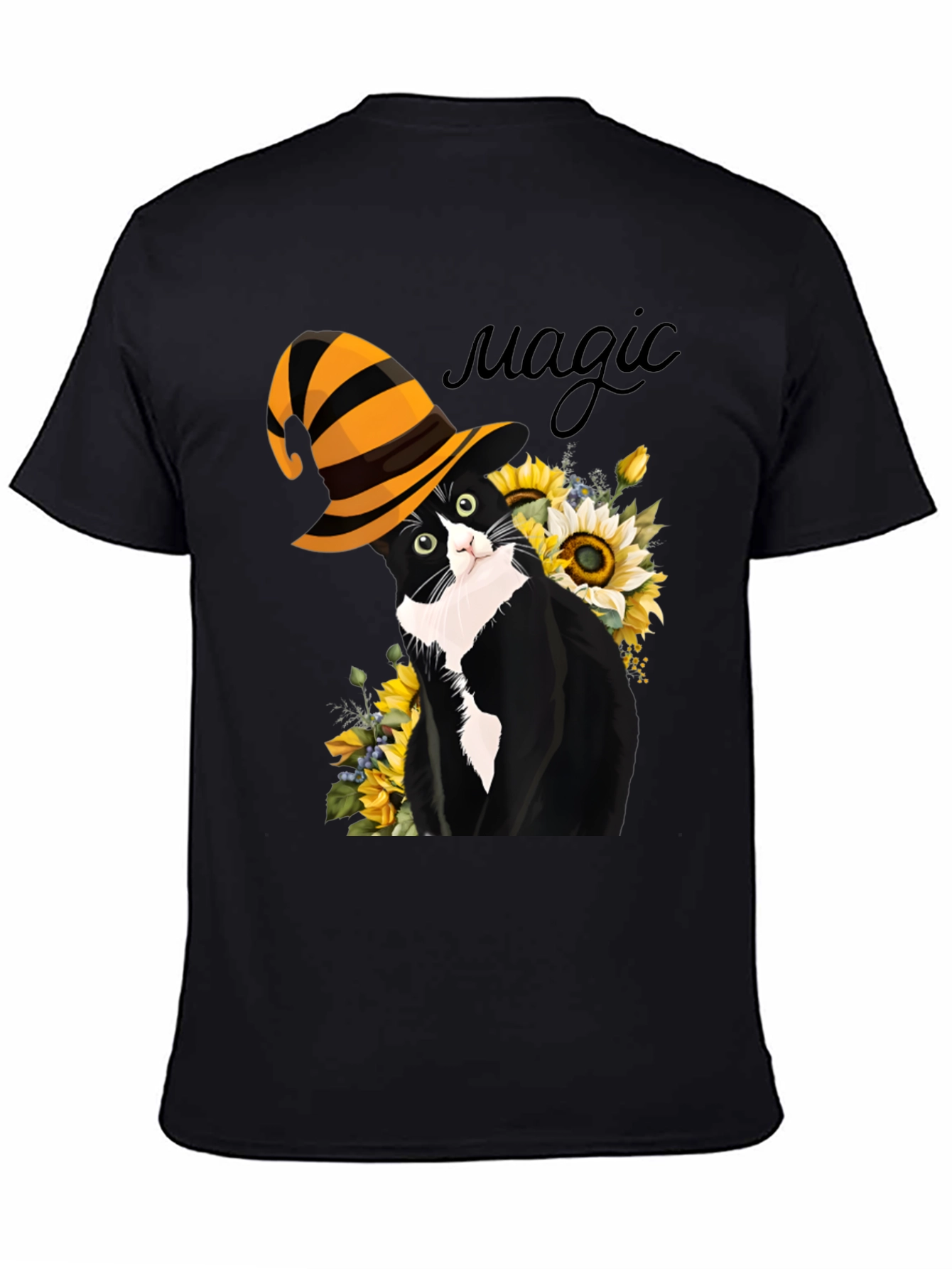 Magic Cat T-Shirt: Whimsical Halloween Style