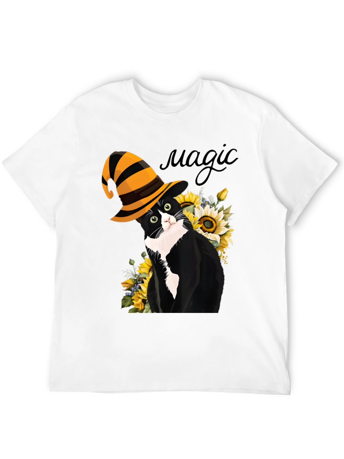 Magic Cat T-Shirt: Whimsical Halloween Style