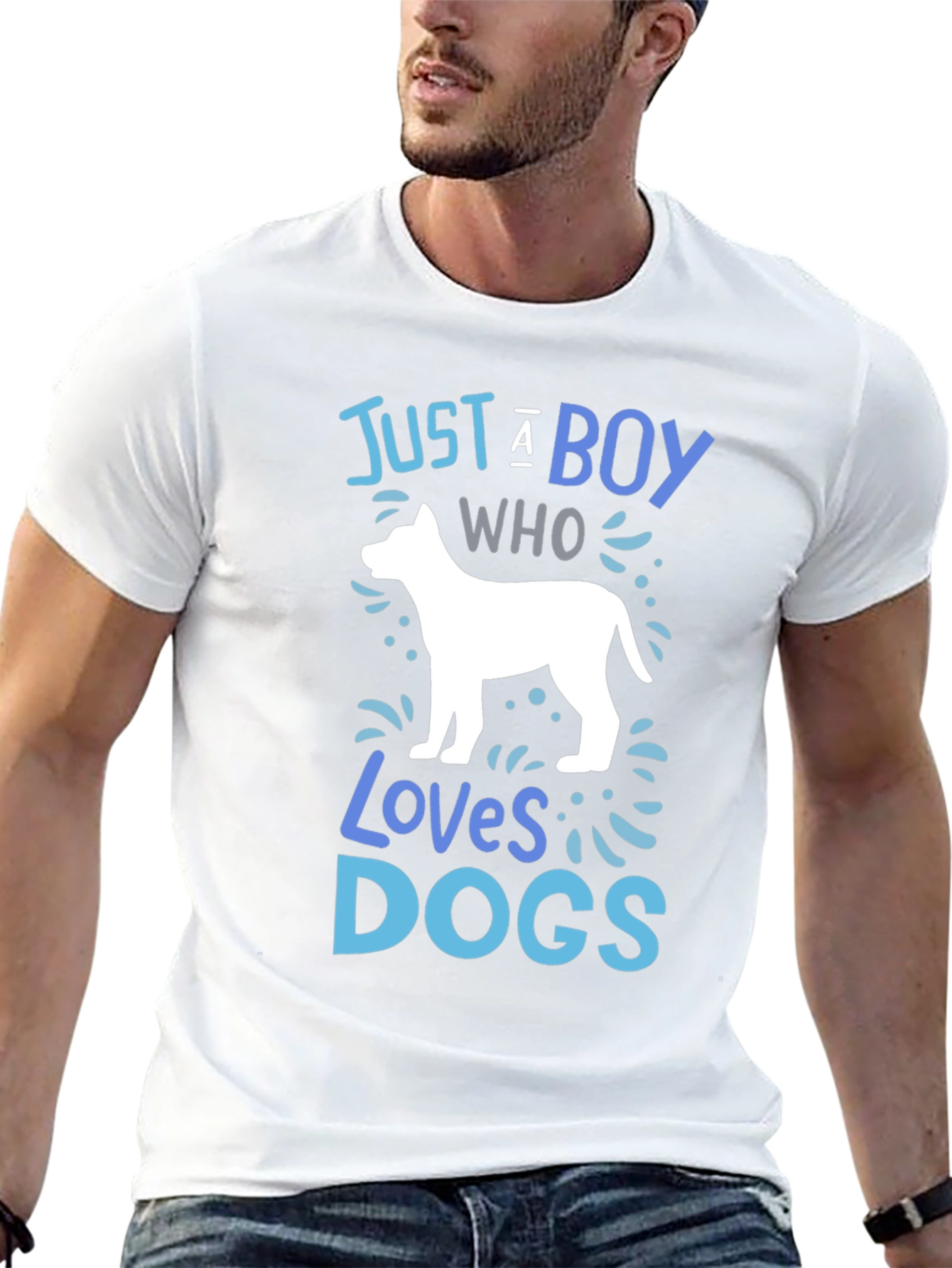 Boy Who Loves Dogs Graphic Tee