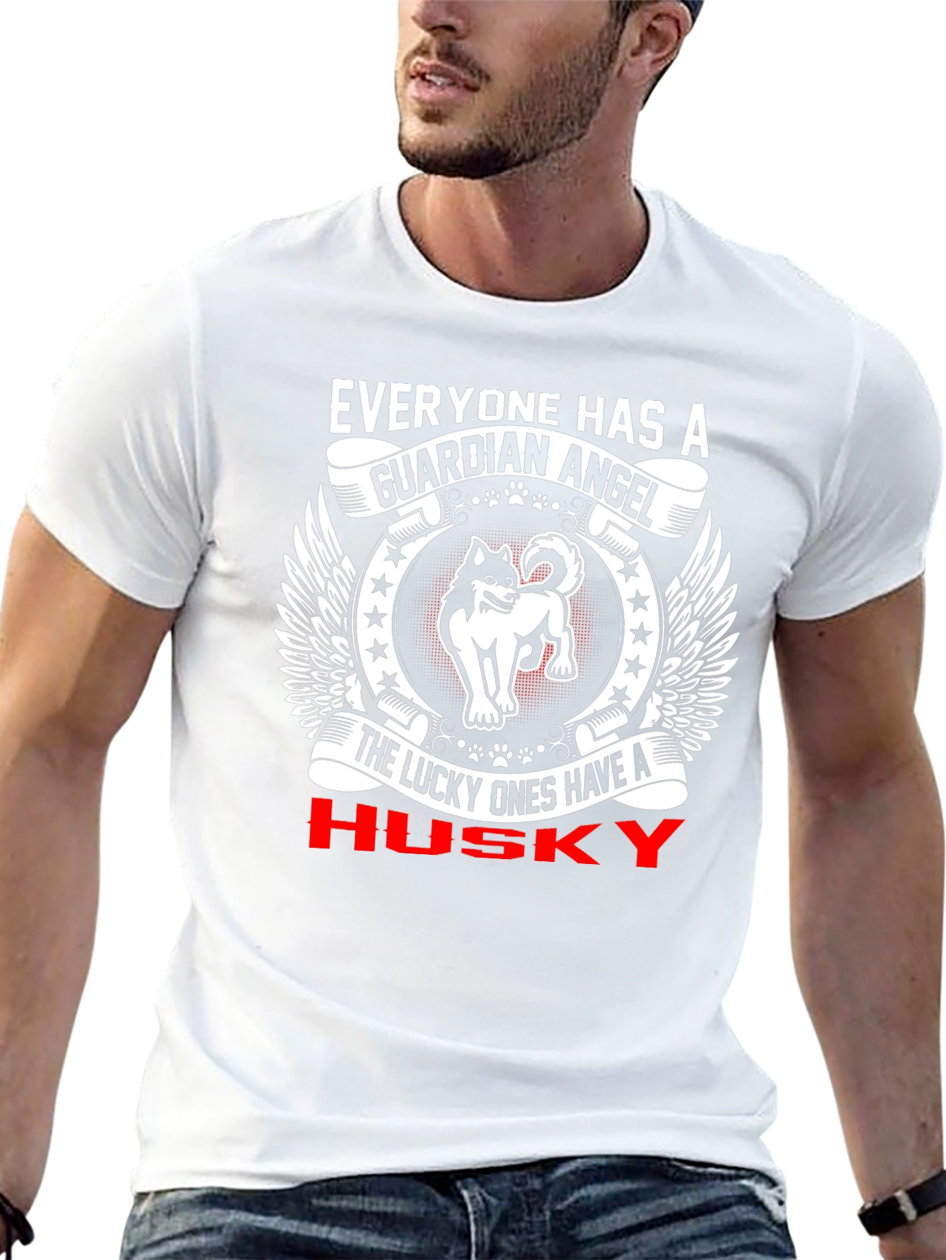 Guardian Angel Husky T-Shirt