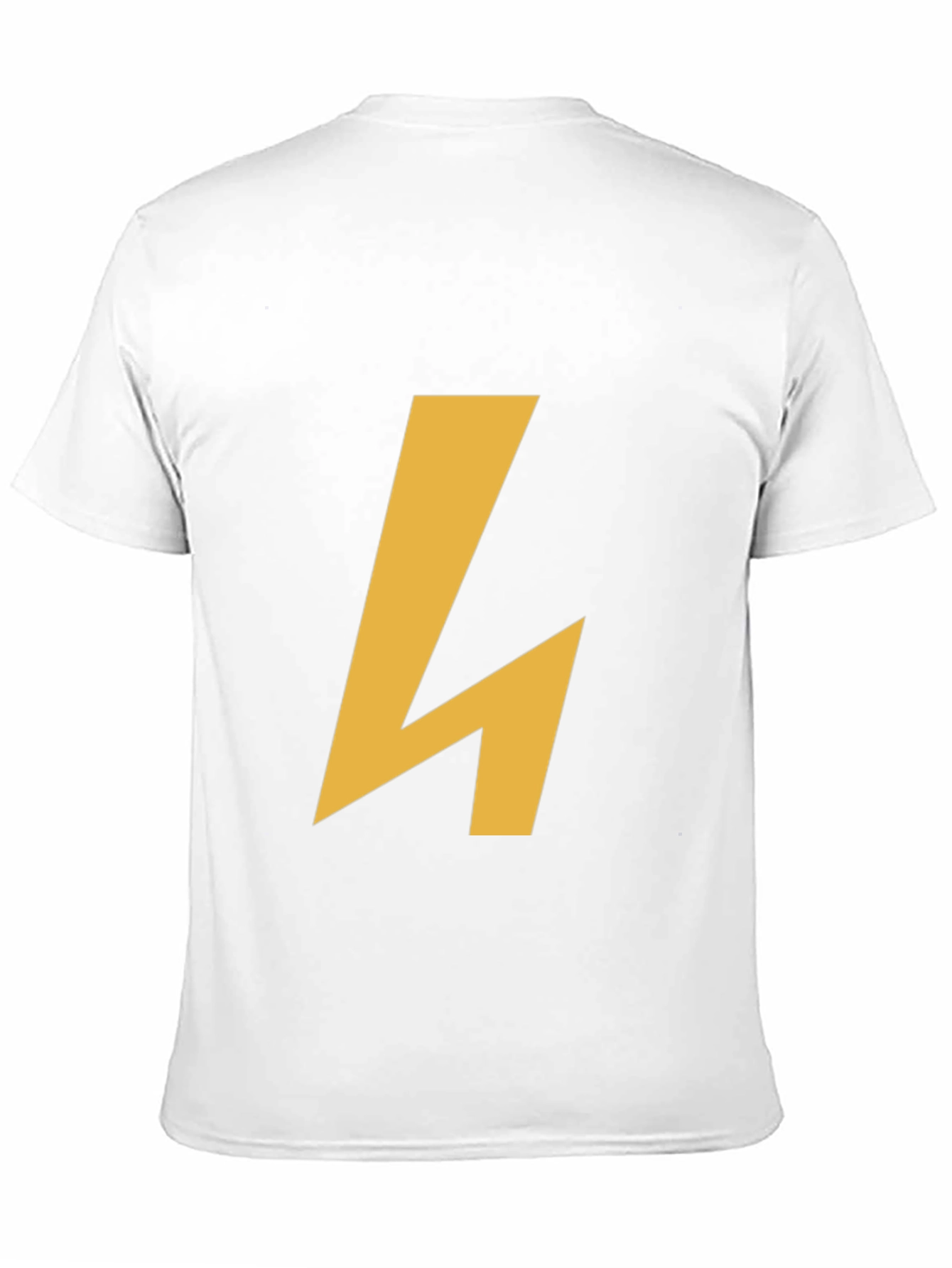 Modern Black Tee with Geometric Gold Accent