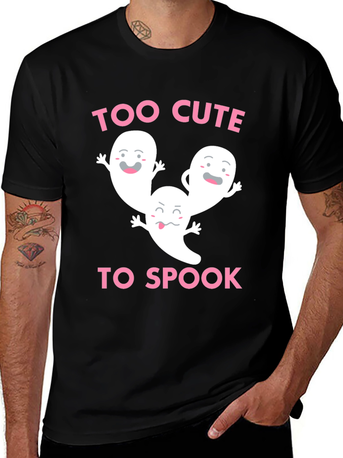 Too Cute to Spook Halloween Ghost T-Shirt