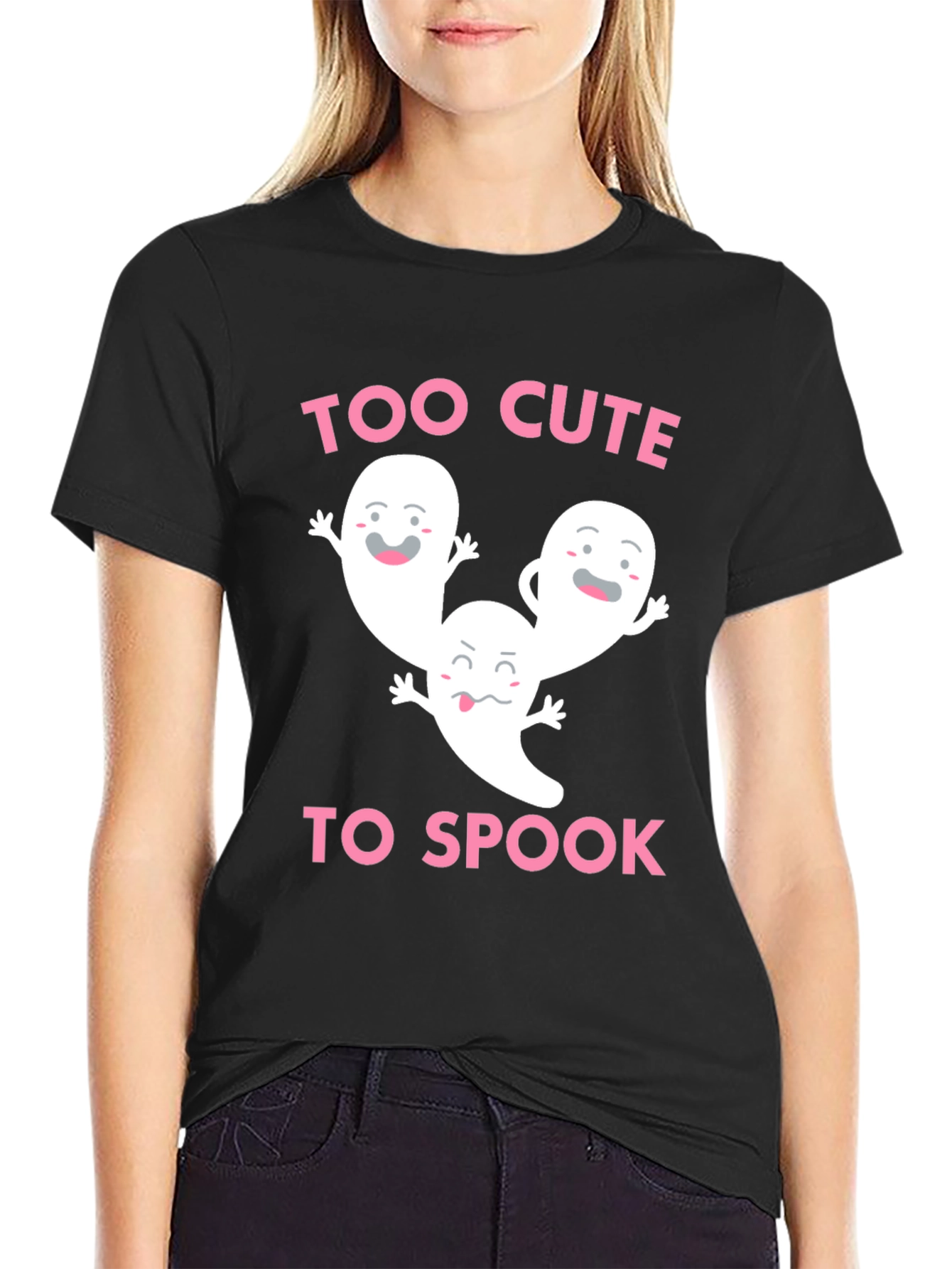 Too Cute to Spook Halloween Ghost T-Shirt