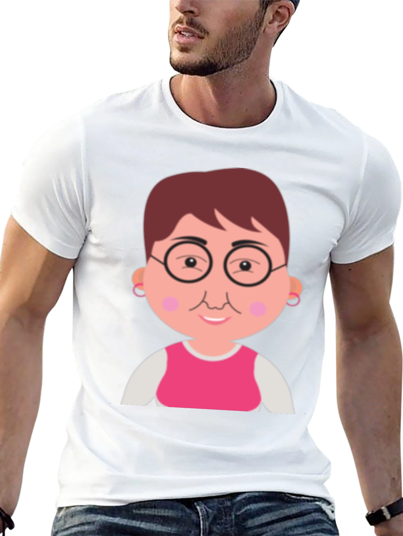 Funny Grandma Cartoon Graphic T-Shirt
