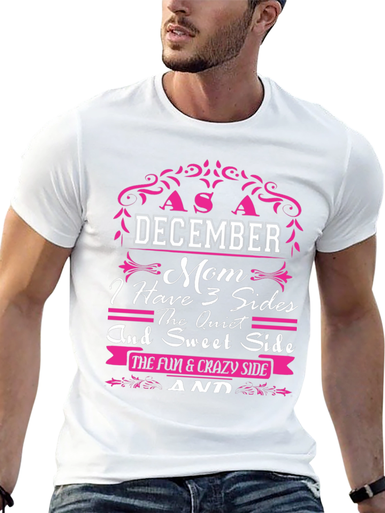 December Mom 3 Sides T-Shirt