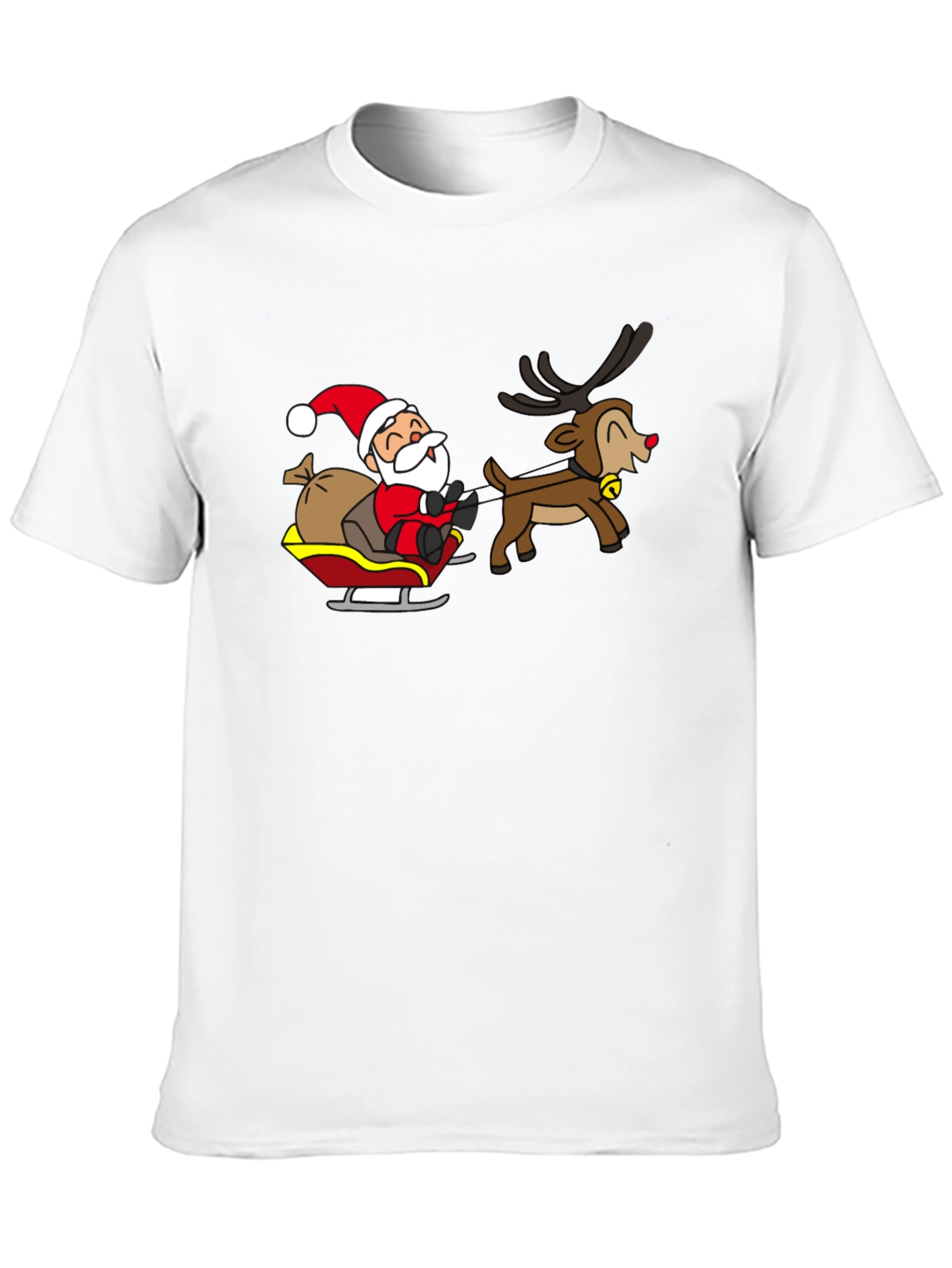 Santa and Reindeer Graphic T-Shirt