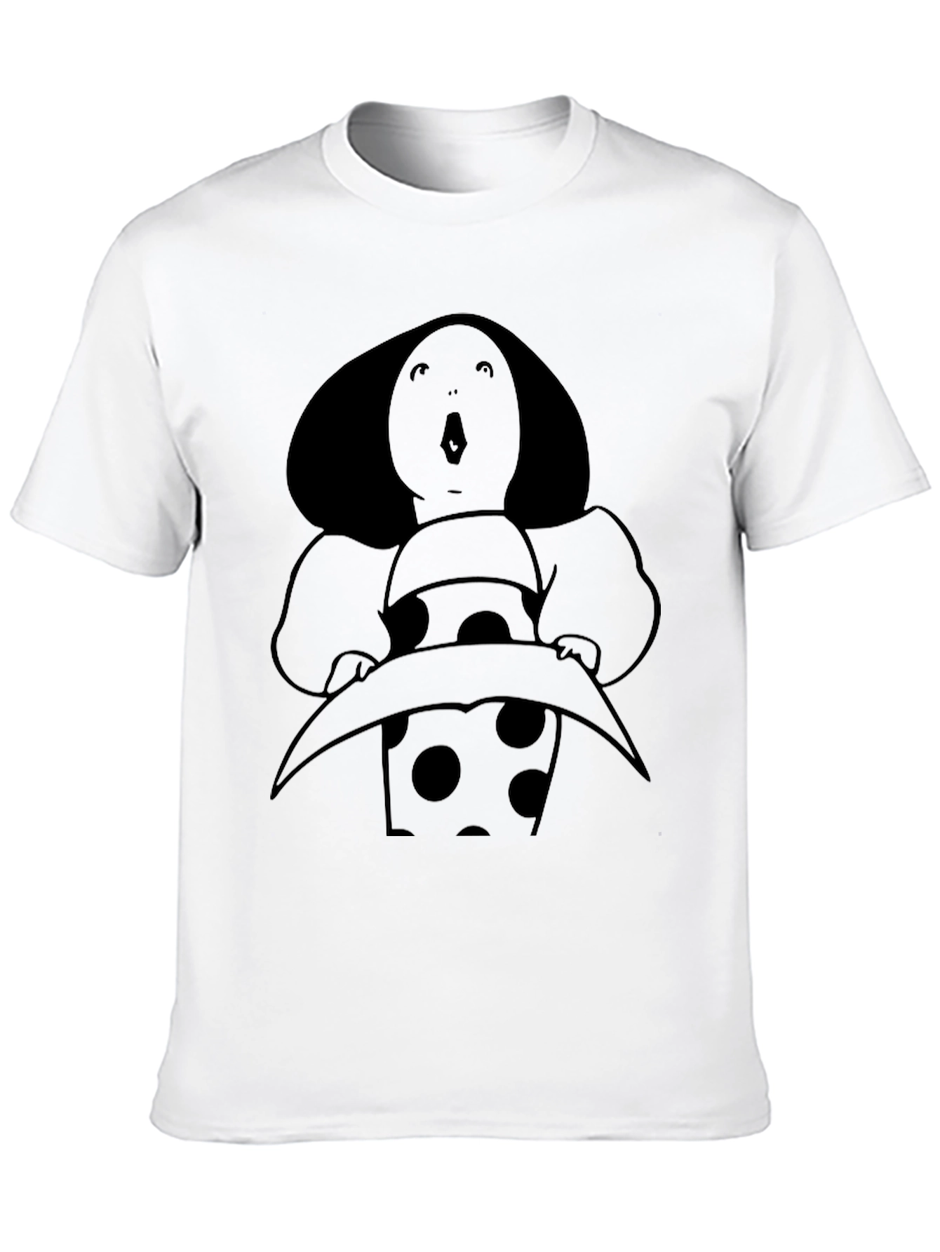 Artistic Black Graphic Tee - Avant Garde Portrait