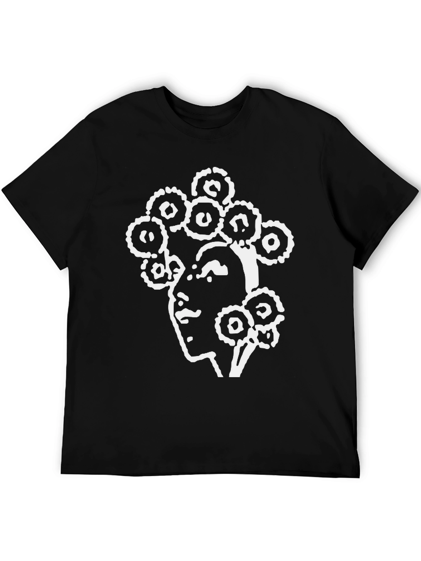 Abstract Woman Graphic Tee - Black Unisex Shirt