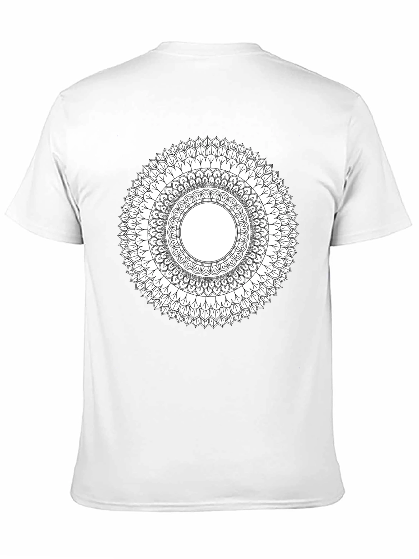 Mandala Print Black T-Shirt