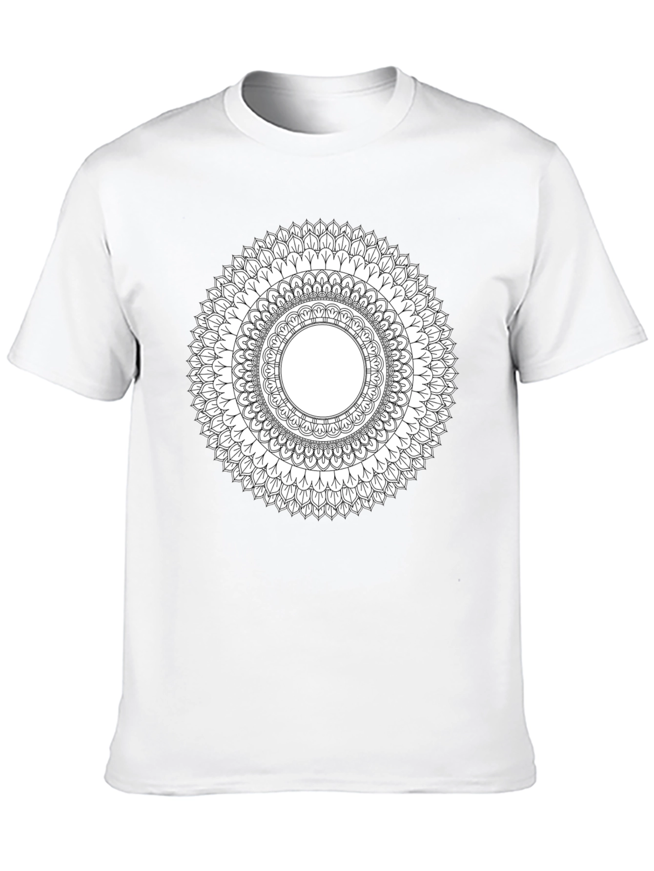 Mandala Print Black T-Shirt