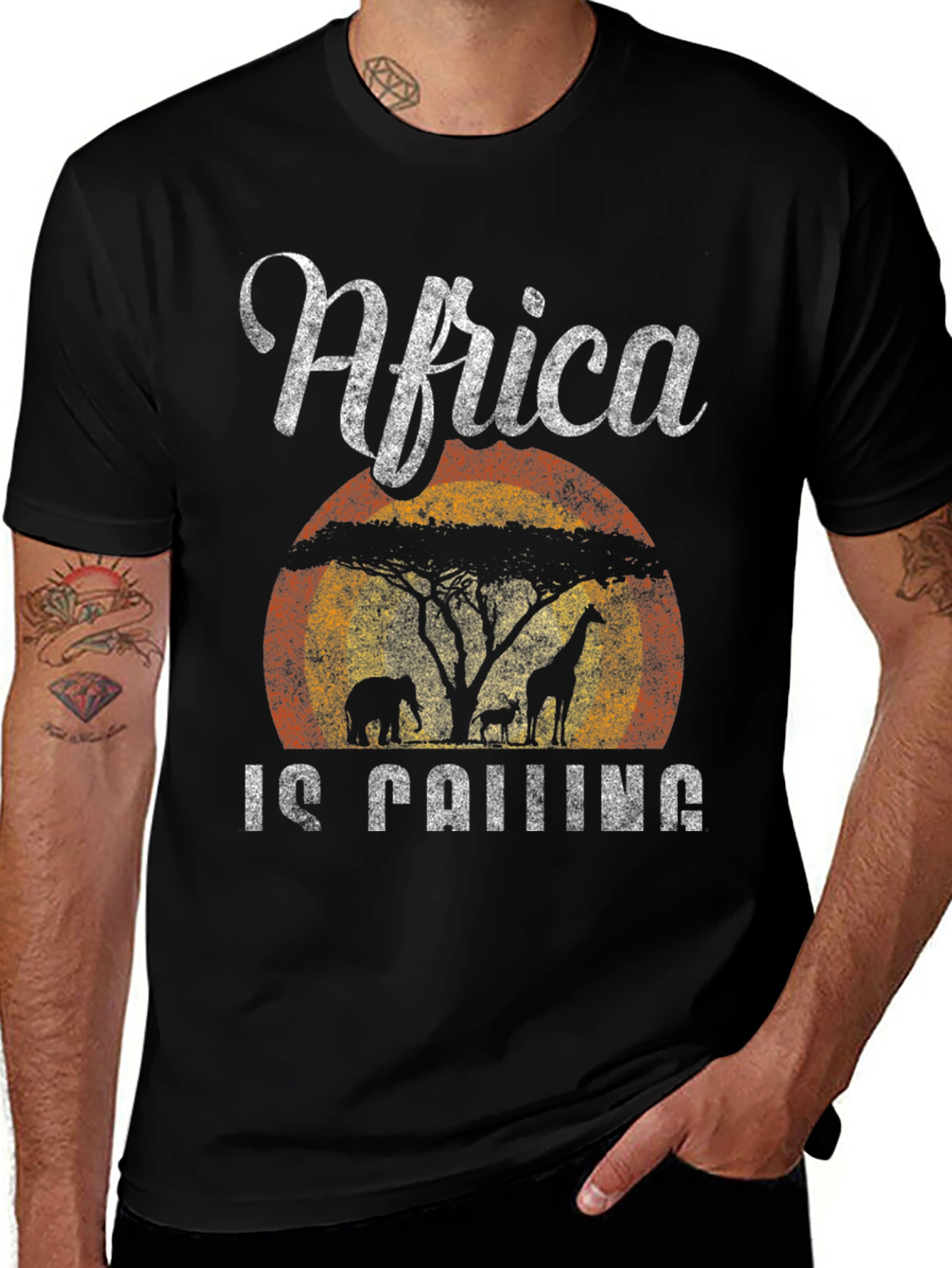 Africa Is Calling T-Shirt Safari Design