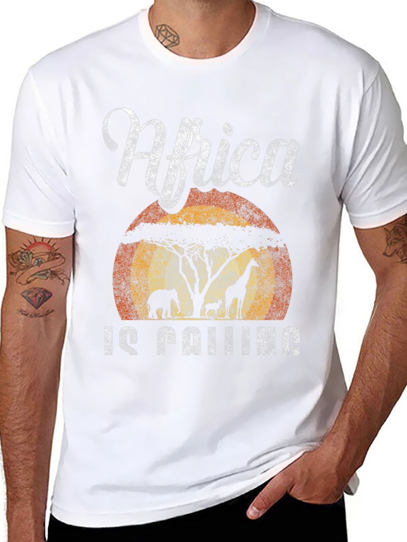 Africa Is Calling T-Shirt Safari Design