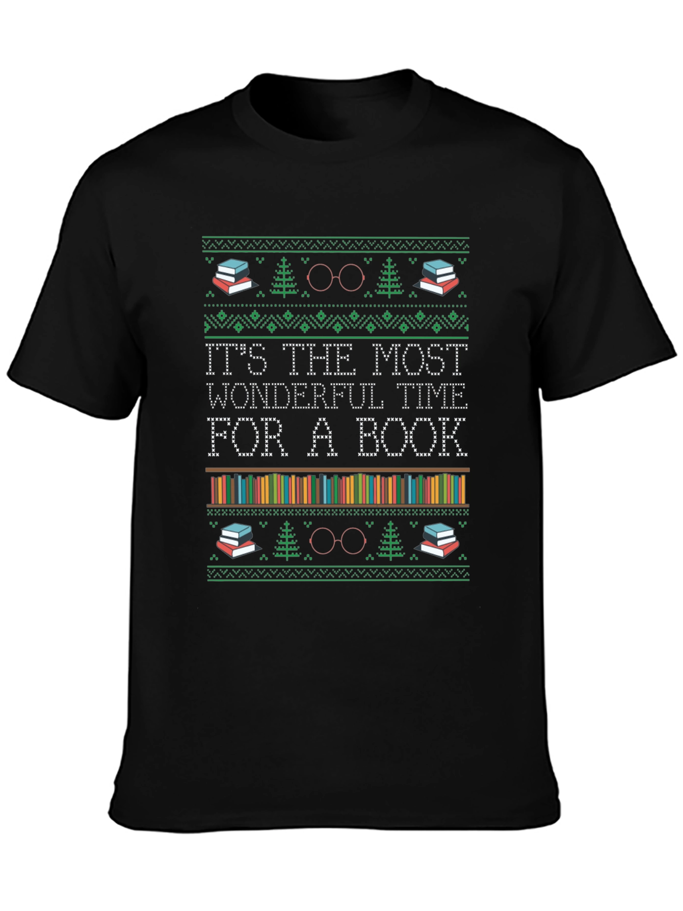 Book Lover Christmas T-Shirt