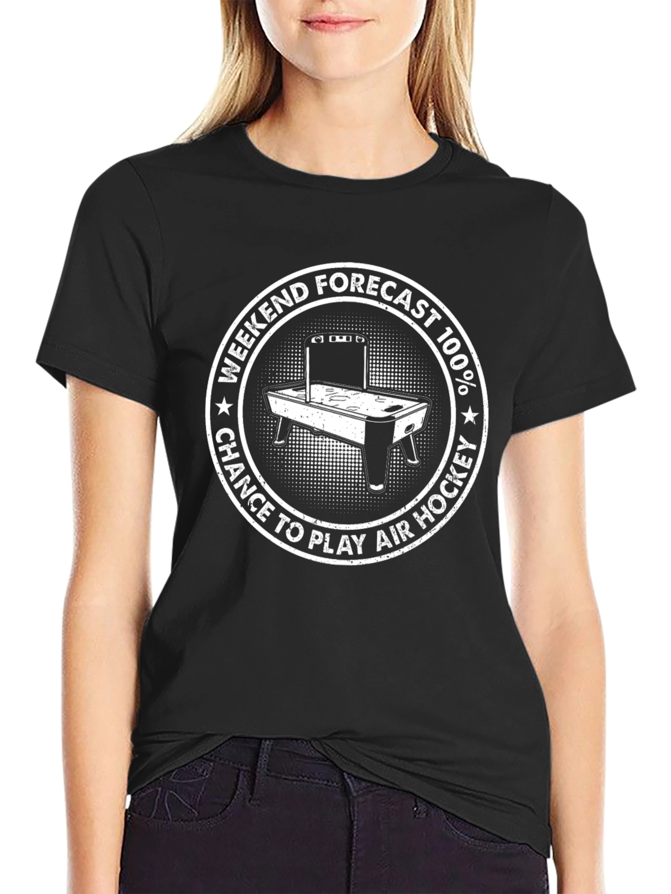 Air Hockey Forecast Graphic T-Shirt