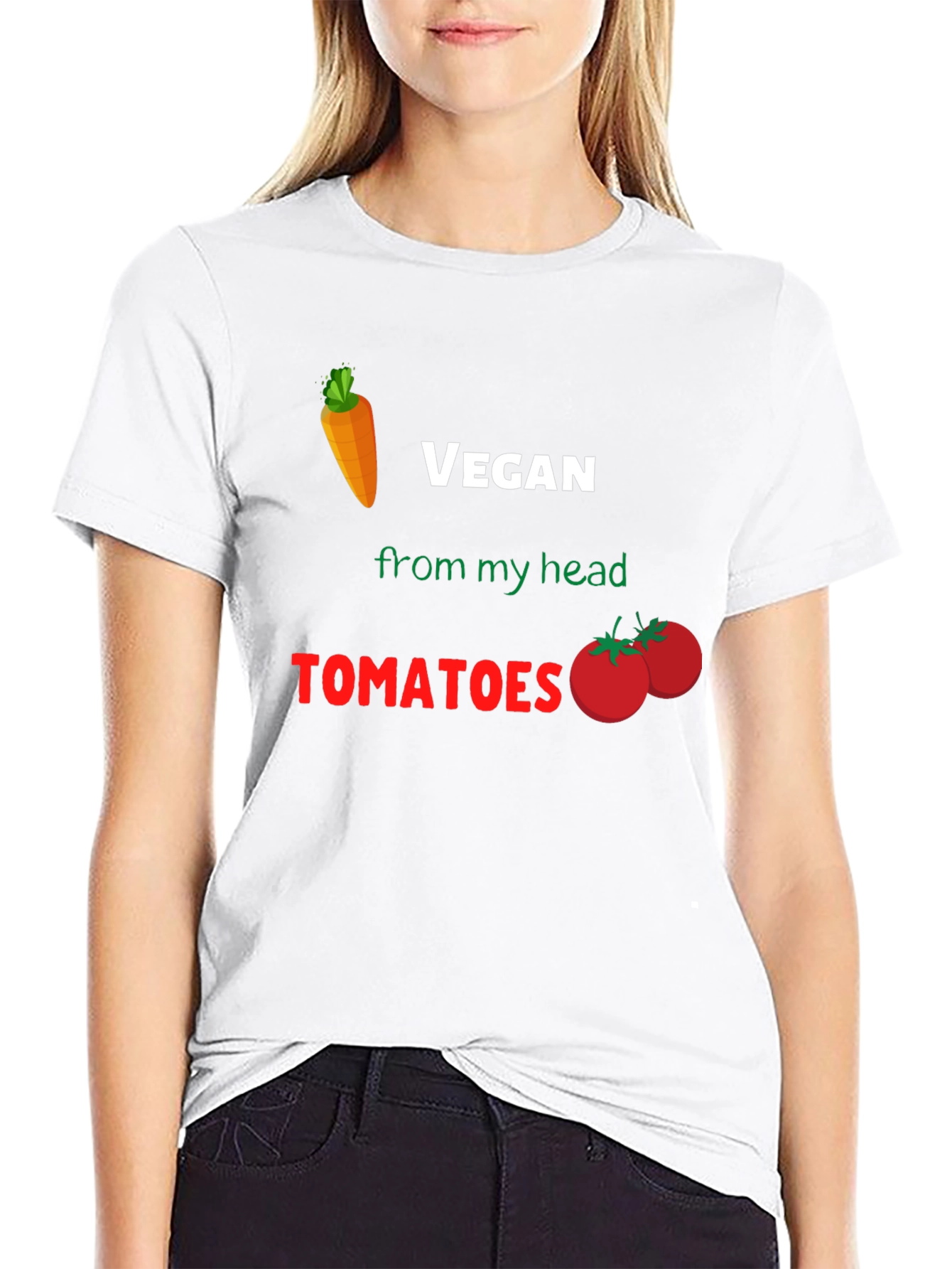 Vegan From My Head Tomatoes T-Shirt