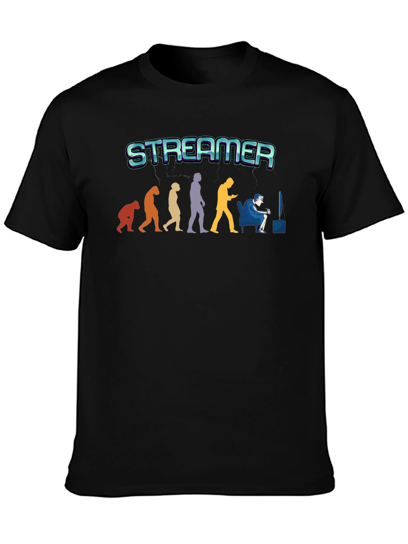 Streamer Evolution T-Shirt - Gamer Gift