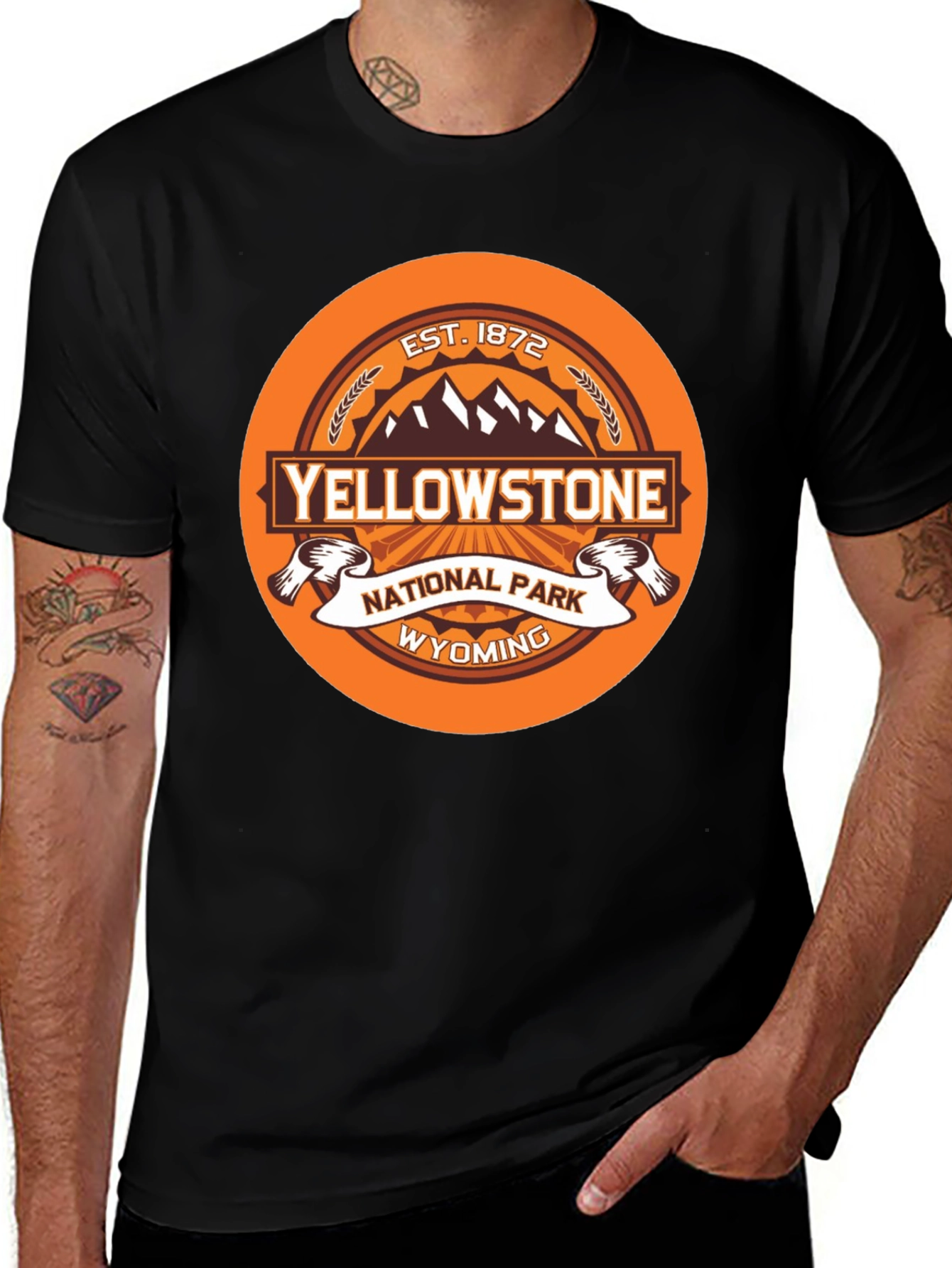 Yellowstone National Park Graphic Tee - Black
