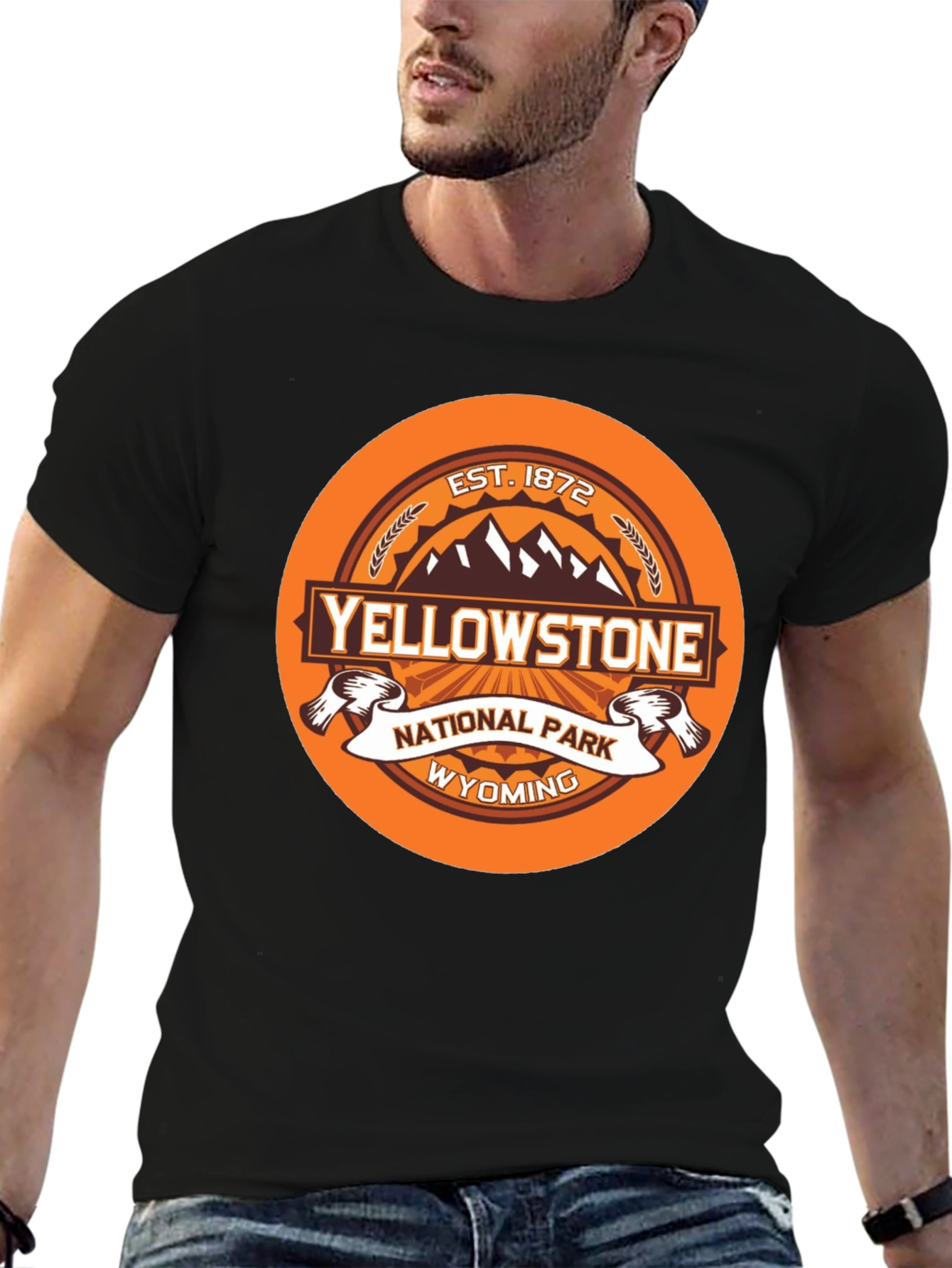 Yellowstone National Park Graphic Tee - Black