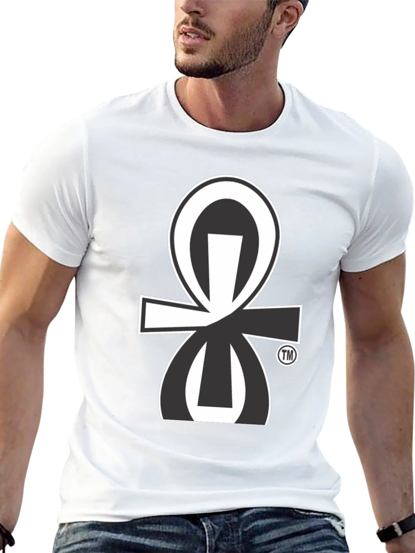 Black T-Shirt with Unique Graphic Print