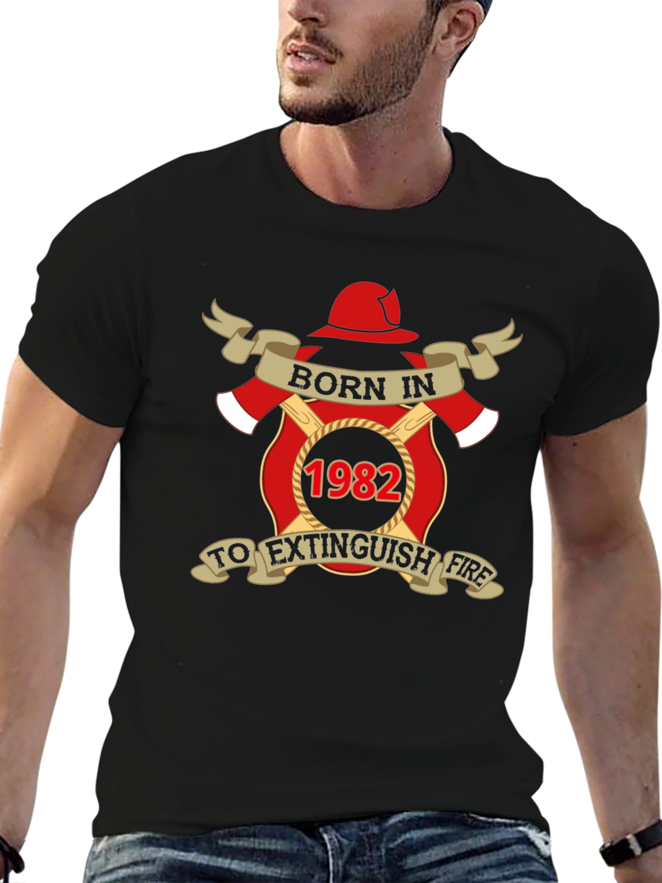 Born in 1982 Firefighter T-Shirt