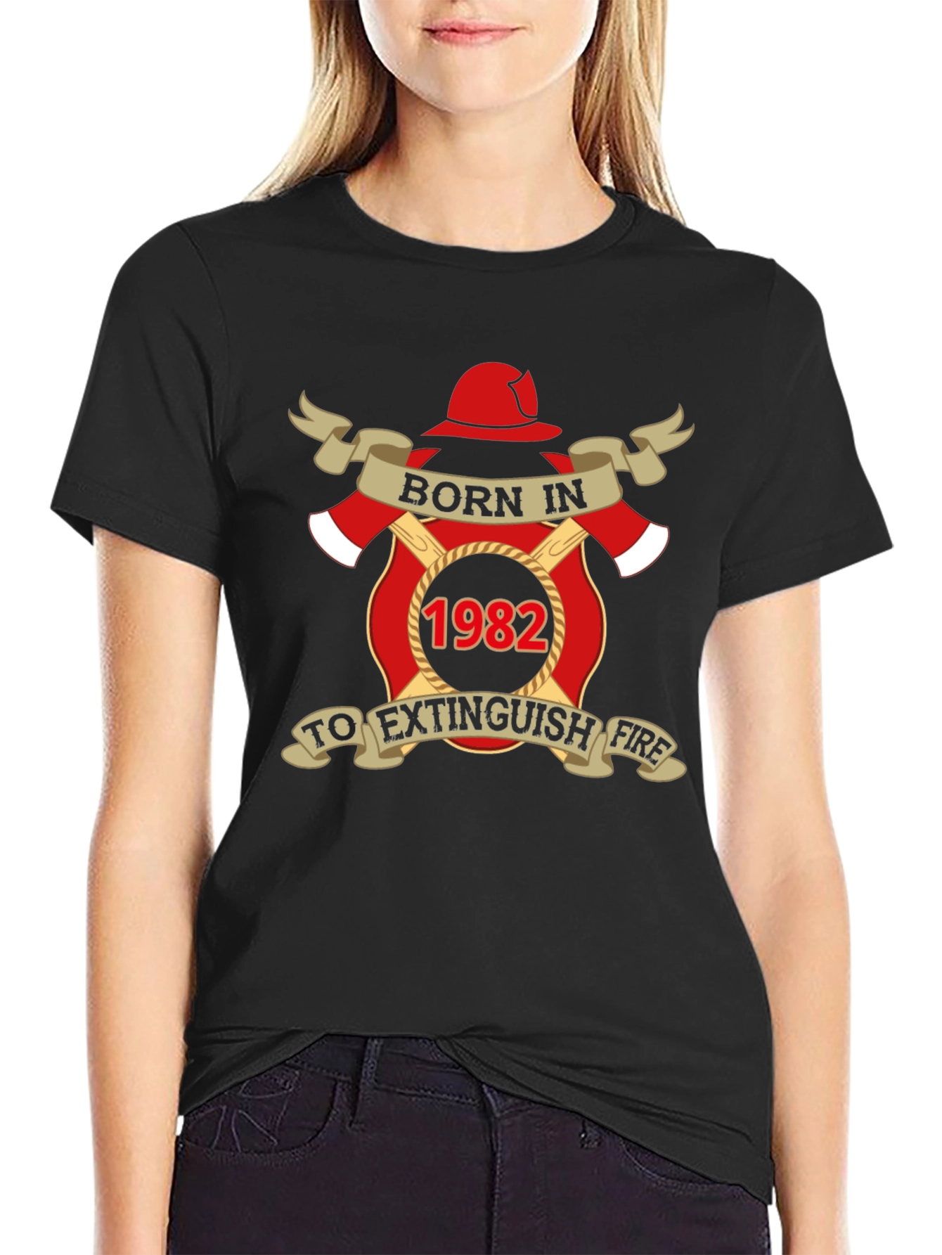 Born in 1982 Firefighter T-Shirt