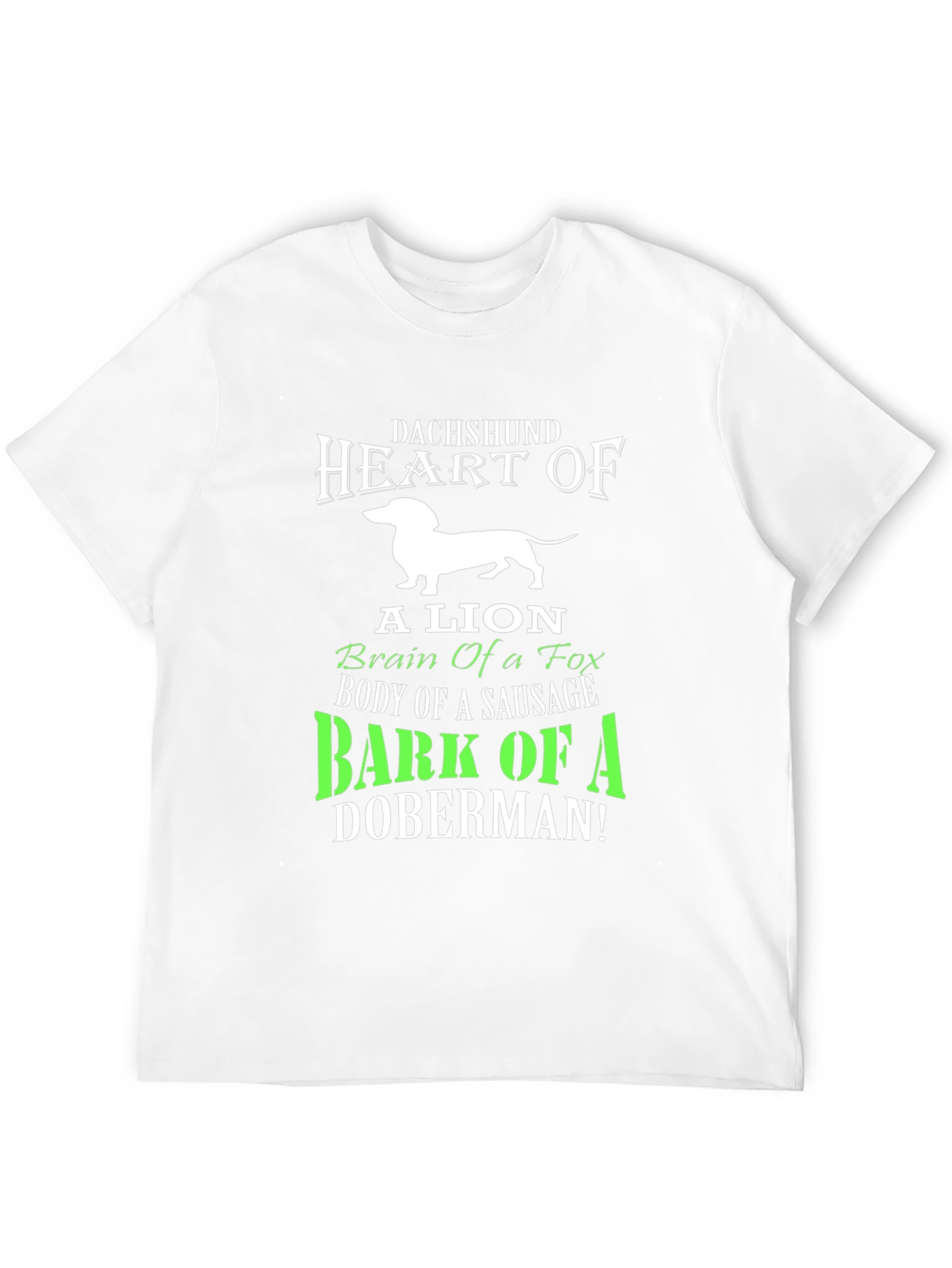 Dachshund Heart T-Shirt: Lion Fox Sausage Doberman