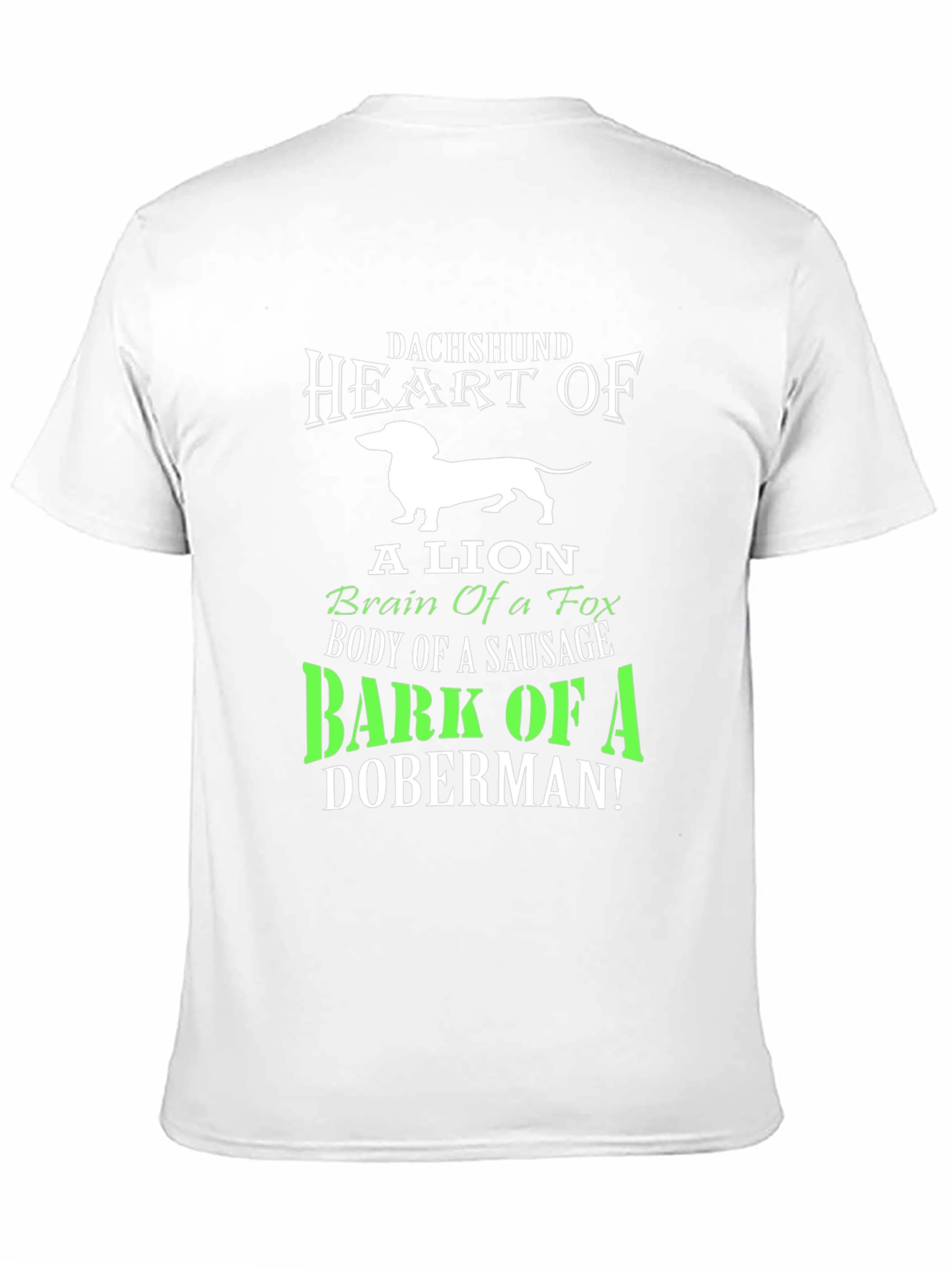 Dachshund Heart T-Shirt: Lion Fox Sausage Doberman