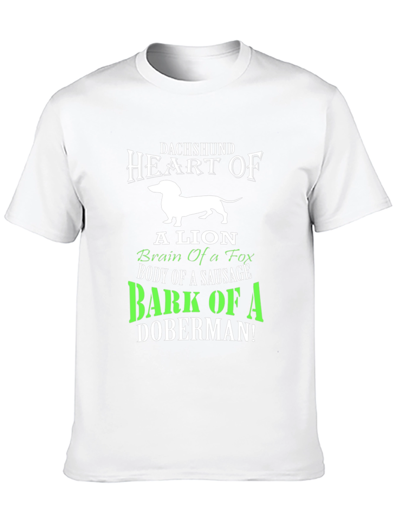 Dachshund Heart T-Shirt: Lion Fox Sausage Doberman