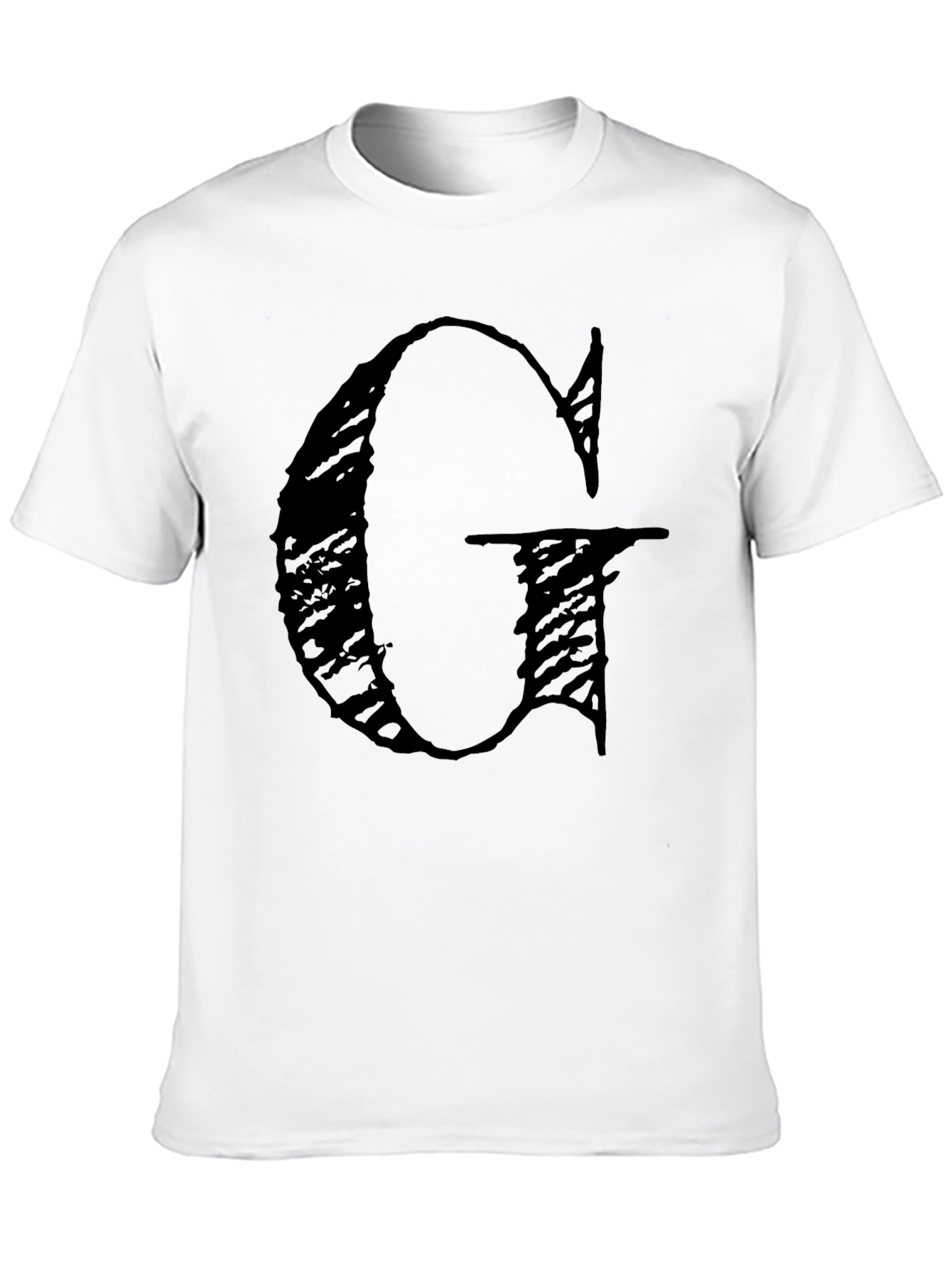 Graphic Tee - Black Shirt with Bold Letter G