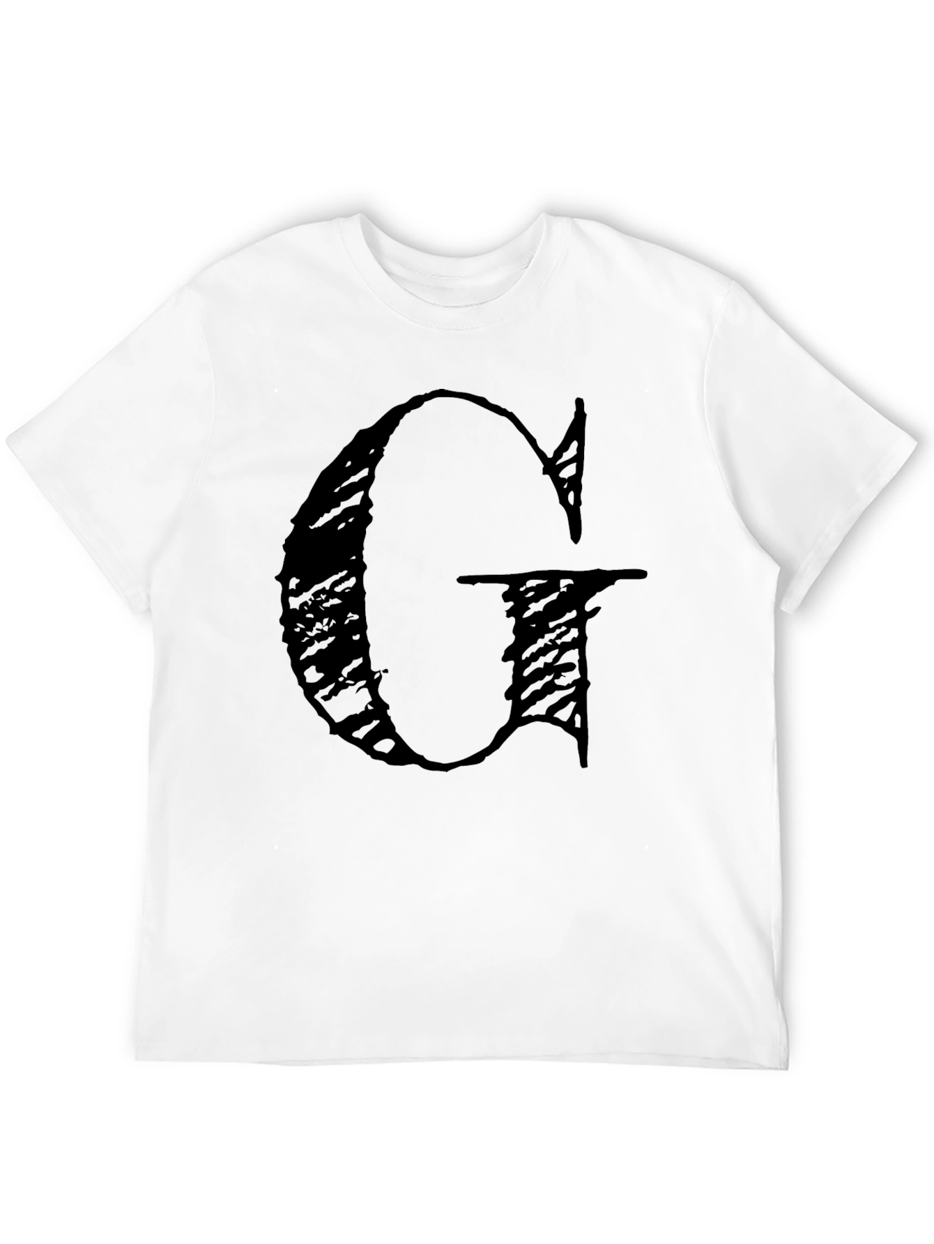 Graphic Tee - Black Shirt with Bold Letter G