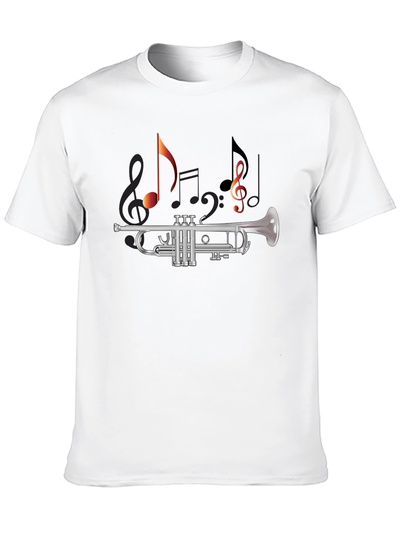 Musical Trumpet T-Shirt - Black Cotton Tee