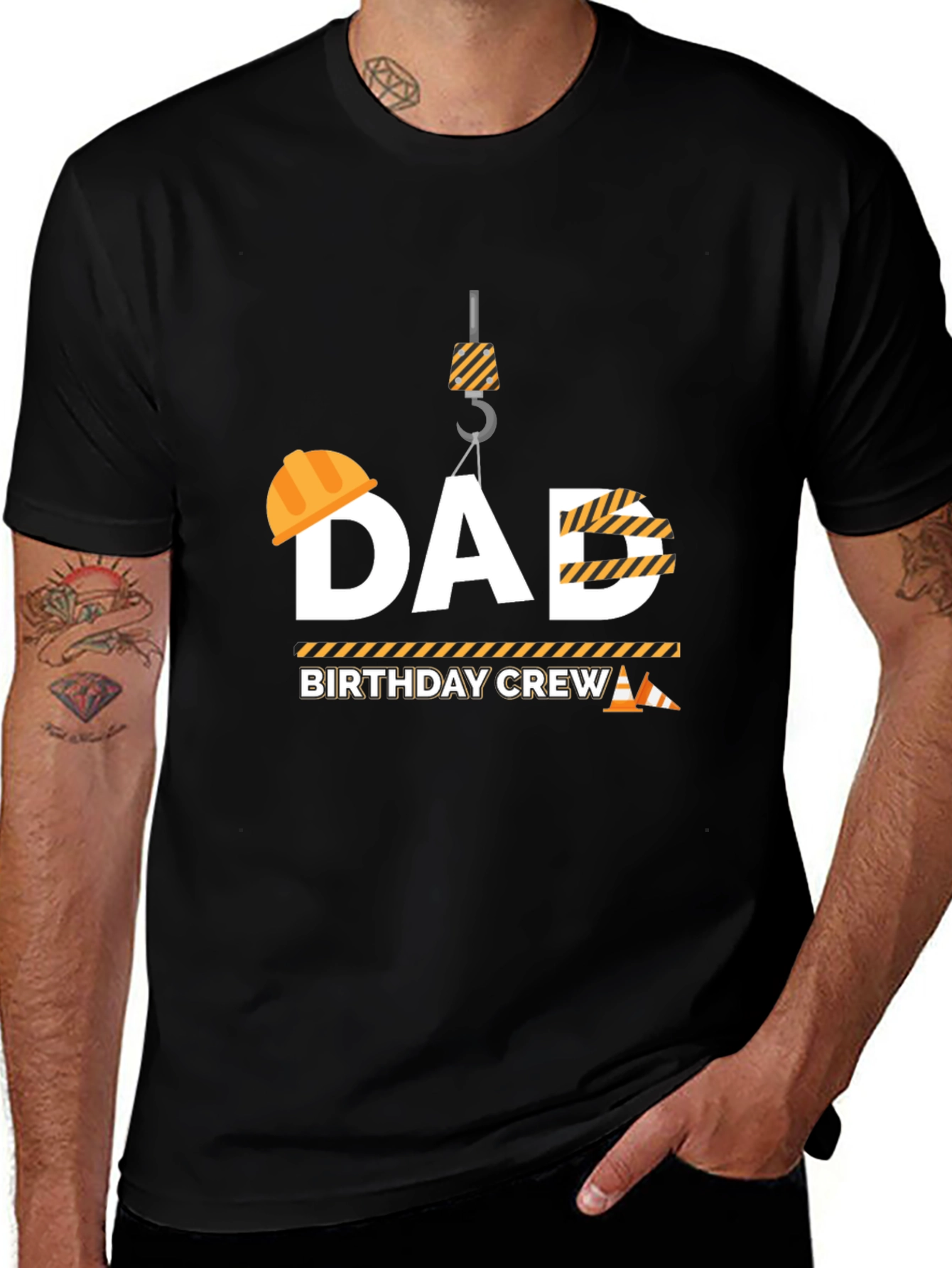 Dad Birthday Crew Construction T-Shirt
