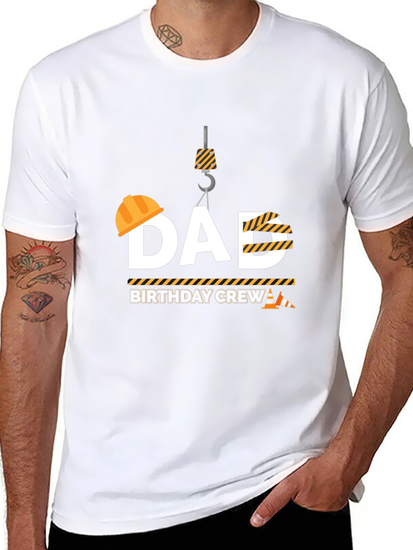 Dad Birthday Crew Construction T-Shirt