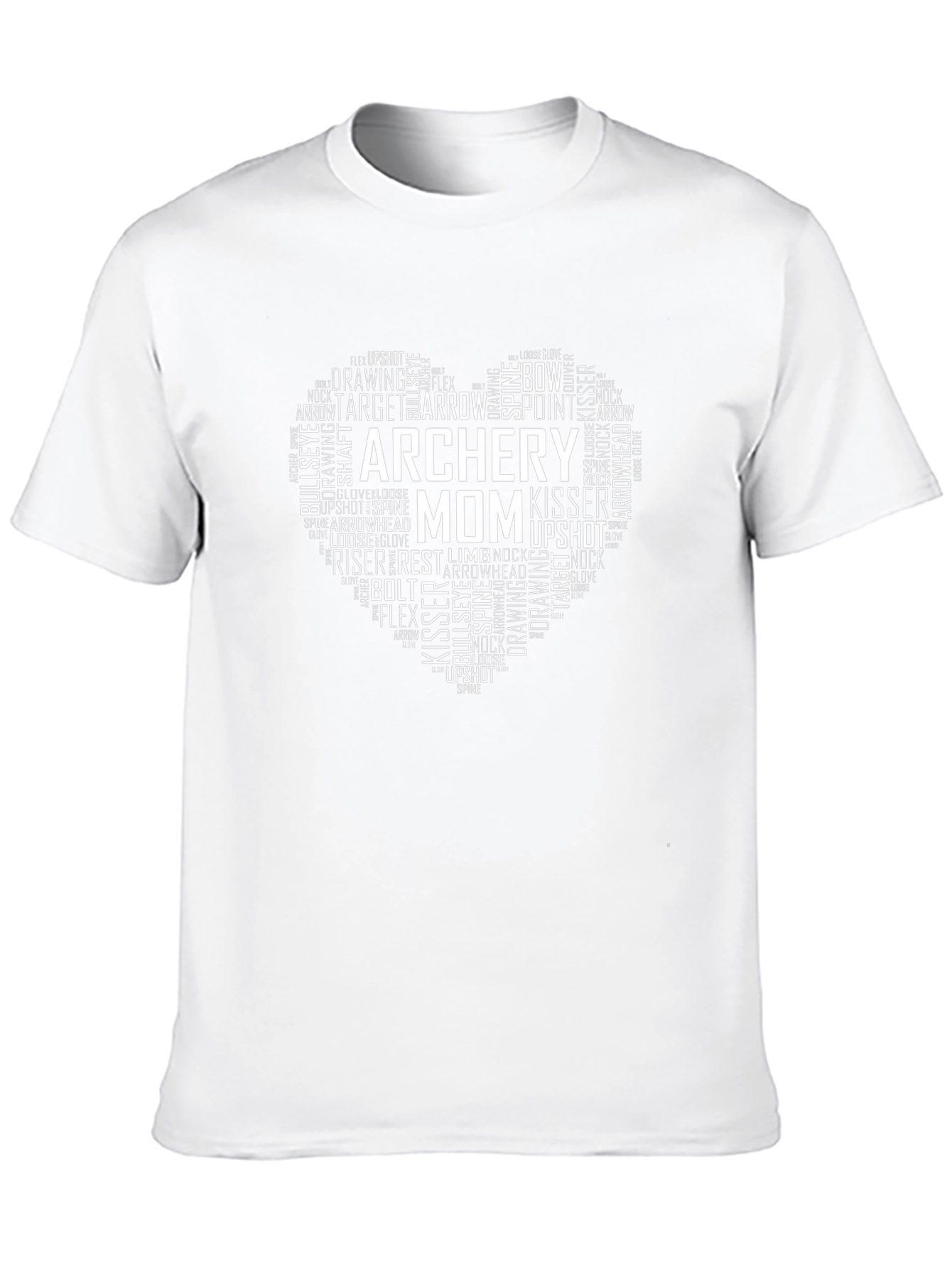 Archery Mom Heart Graphic Tee - Black