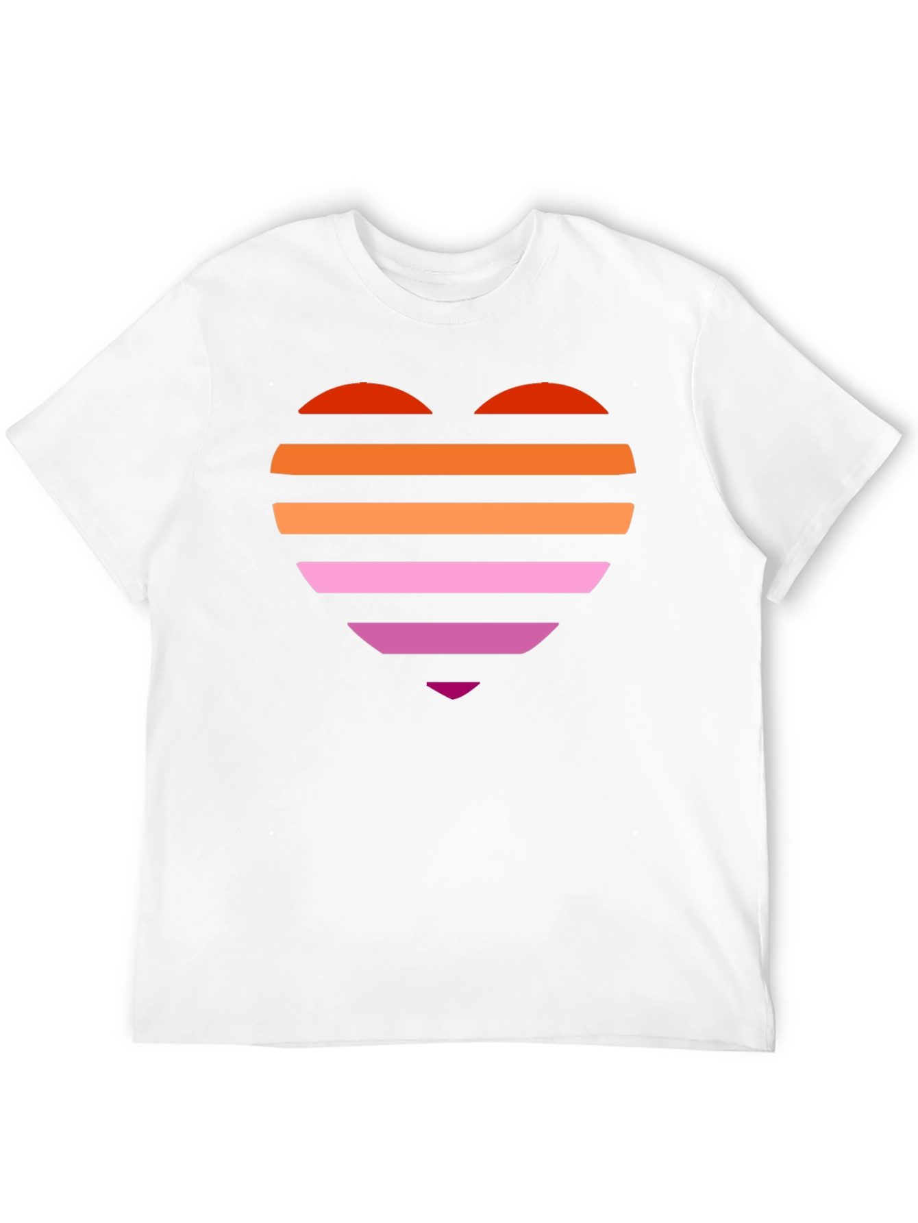 Pride Heart Tee - Lesbian Flag Shirt