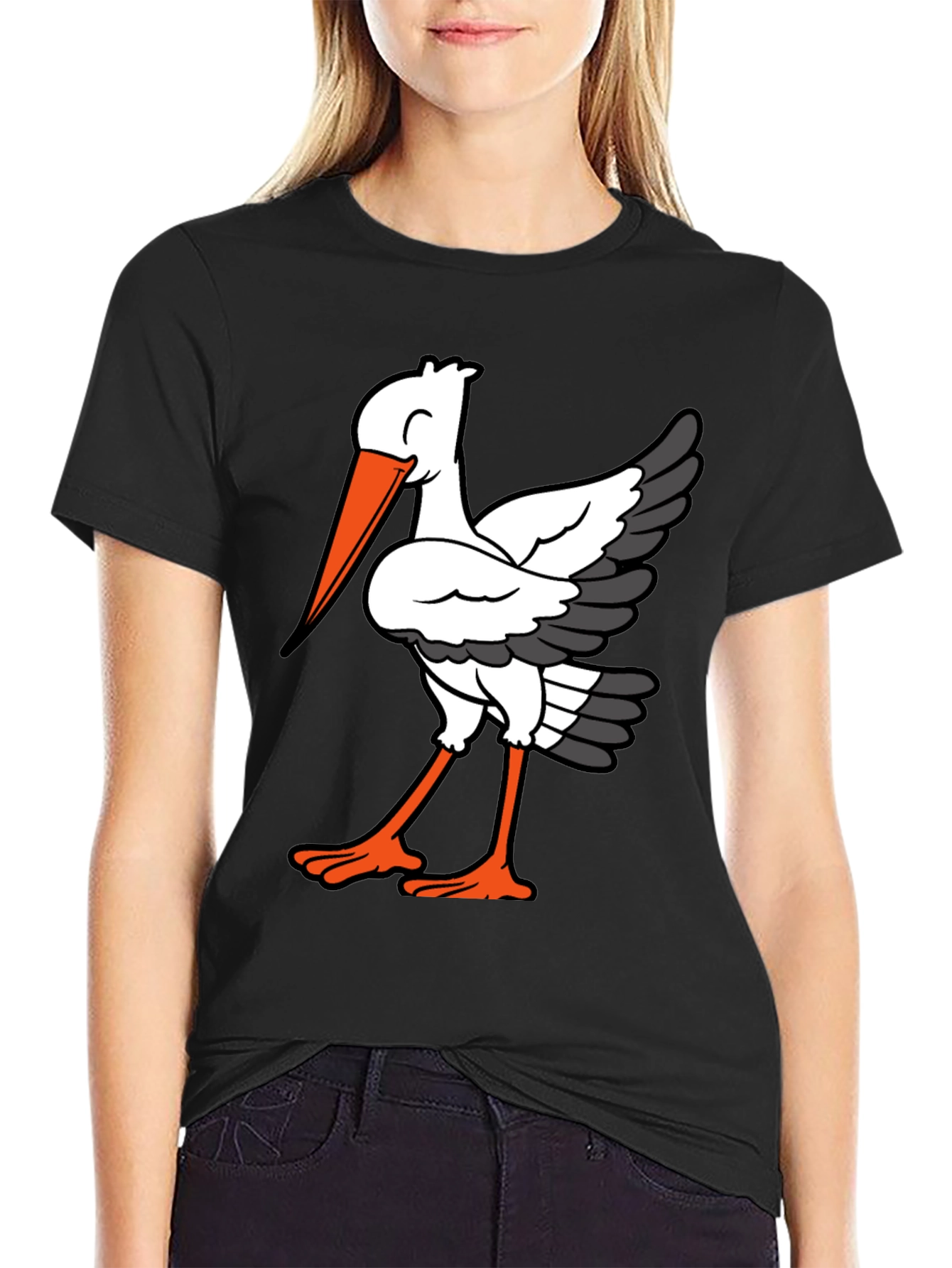Stork Graphic Tee - Casual Comfort T-Shirt