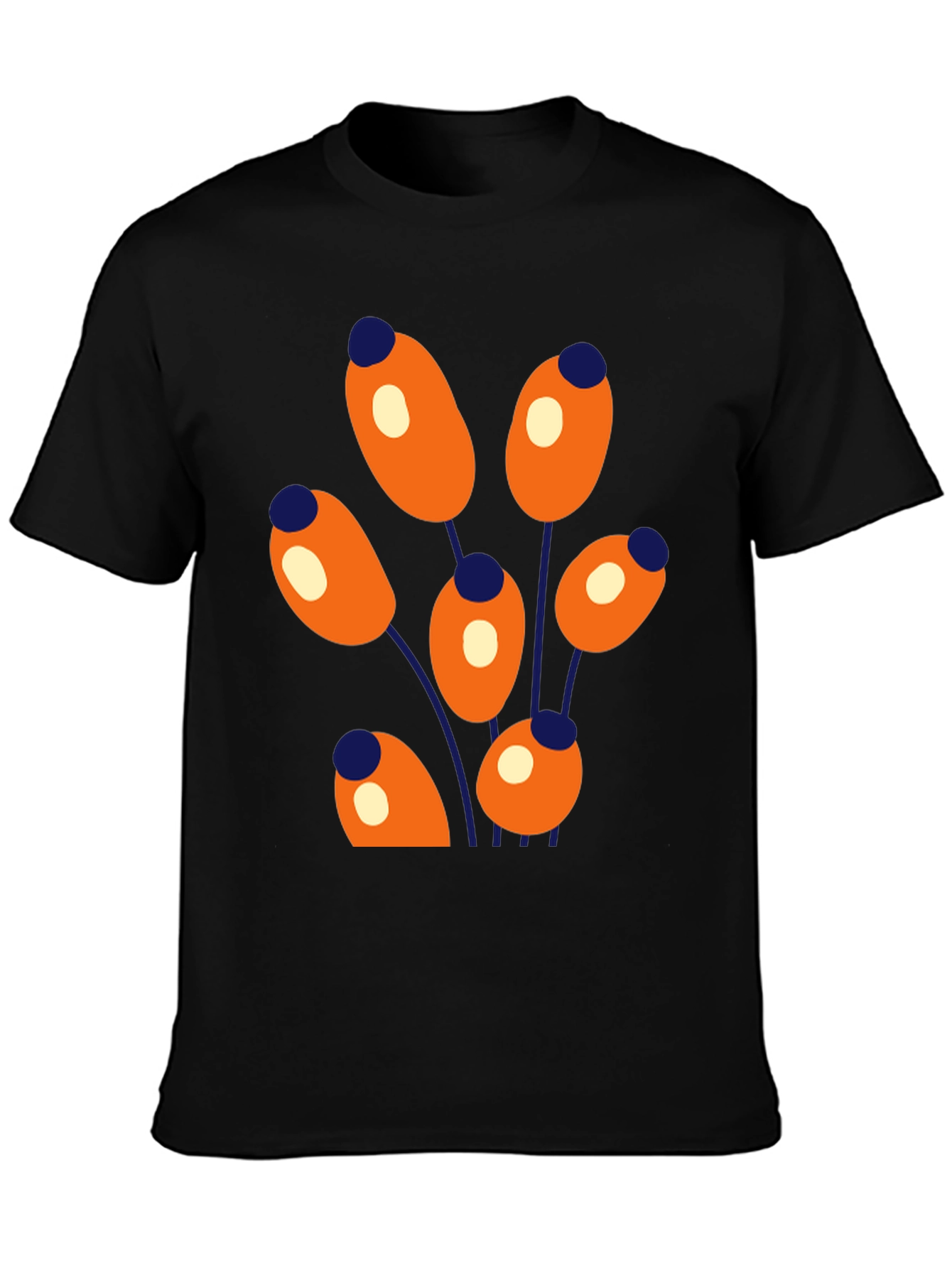 Abstract Floral Graphic Print Crew Neck T-Shirt