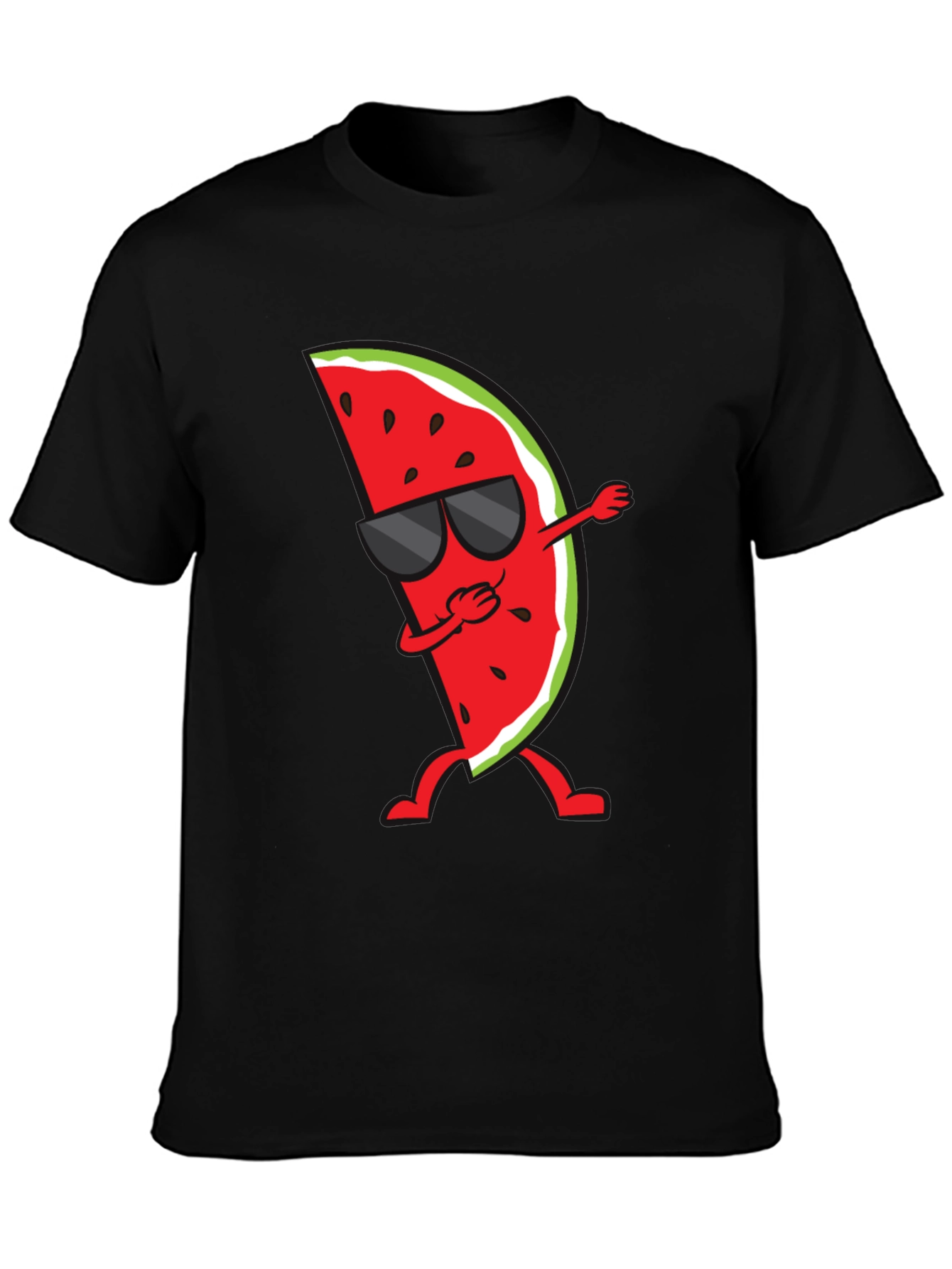 Dabbing Watermelon Graphic Tee - Summer Fun Shirt