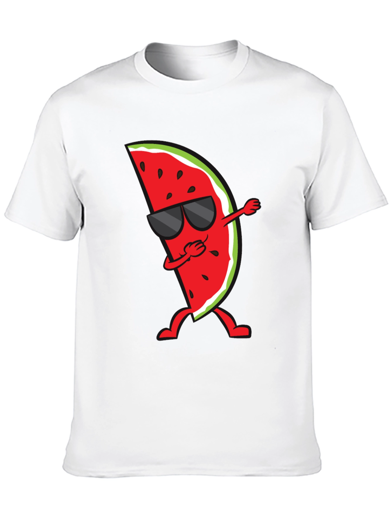 Dabbing Watermelon Graphic Tee - Summer Fun Shirt