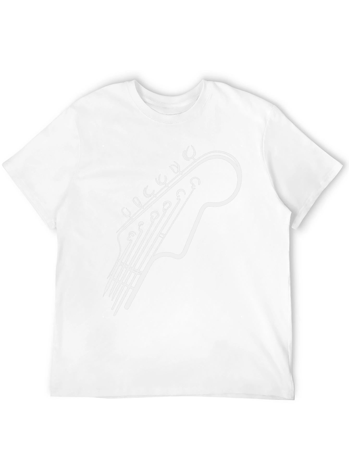 Guitar Headstock Graphic Tee - Black