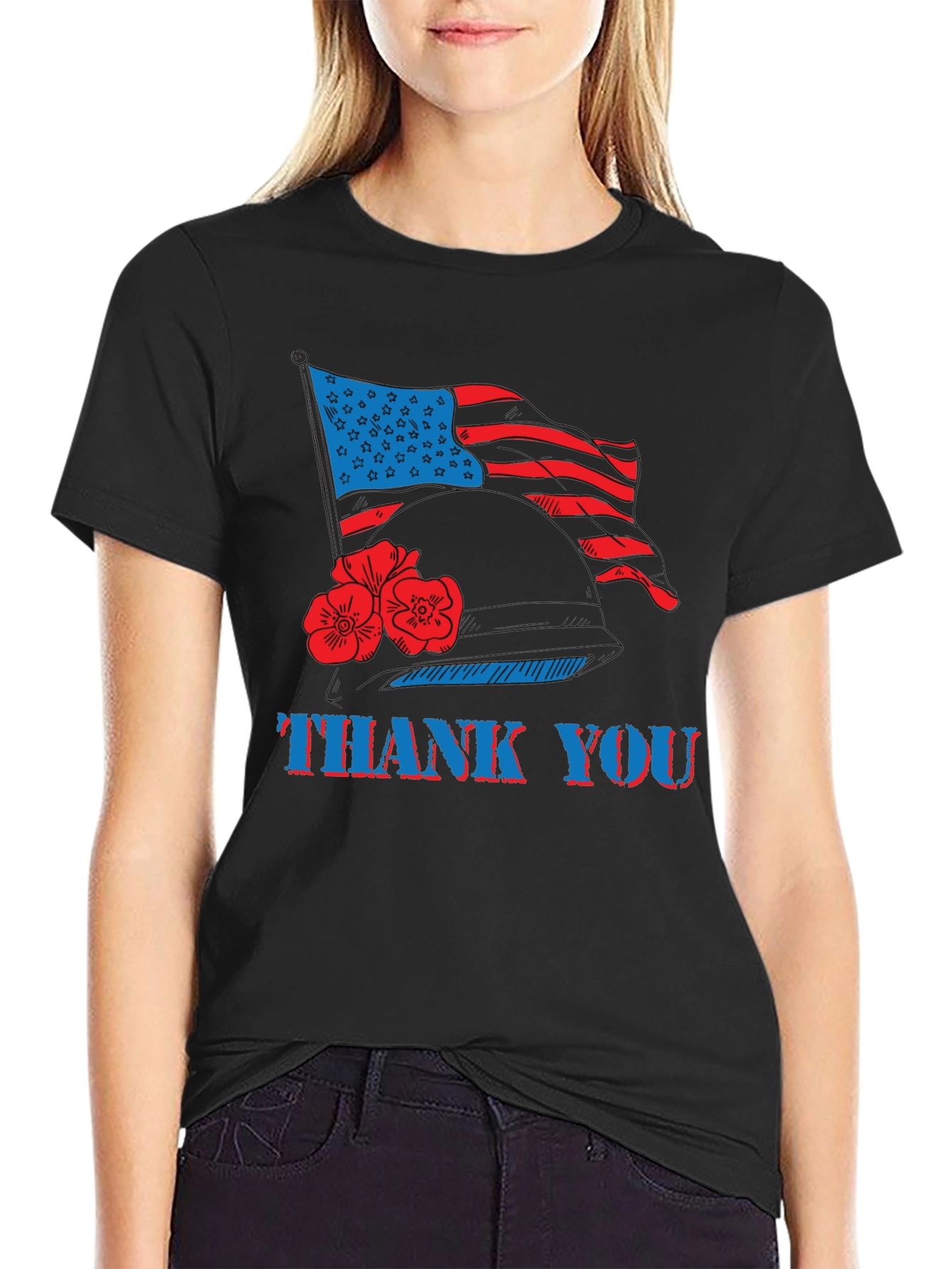 Thank You American Flag Patriotic T-Shirt