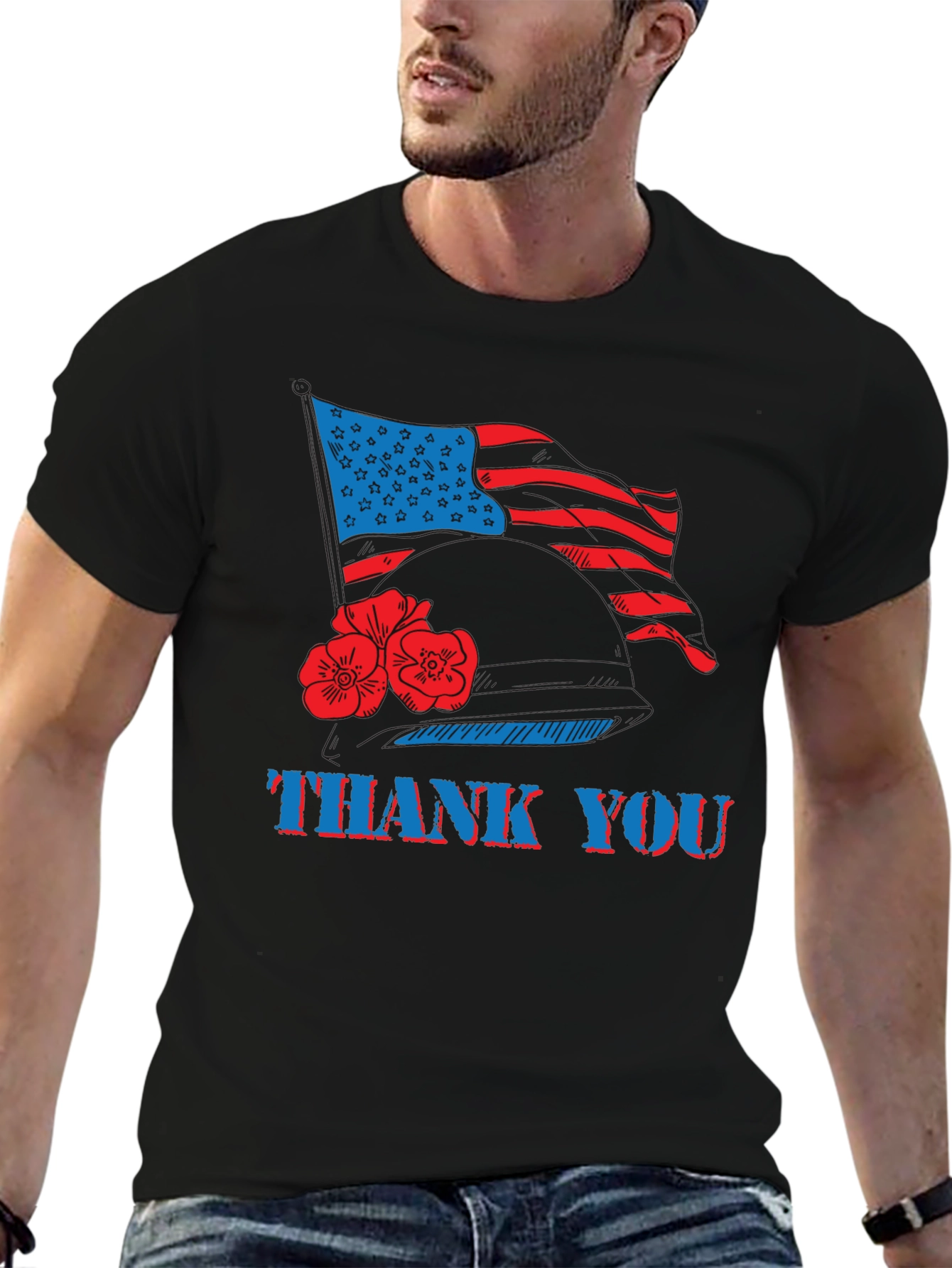 Thank You American Flag Patriotic T-Shirt