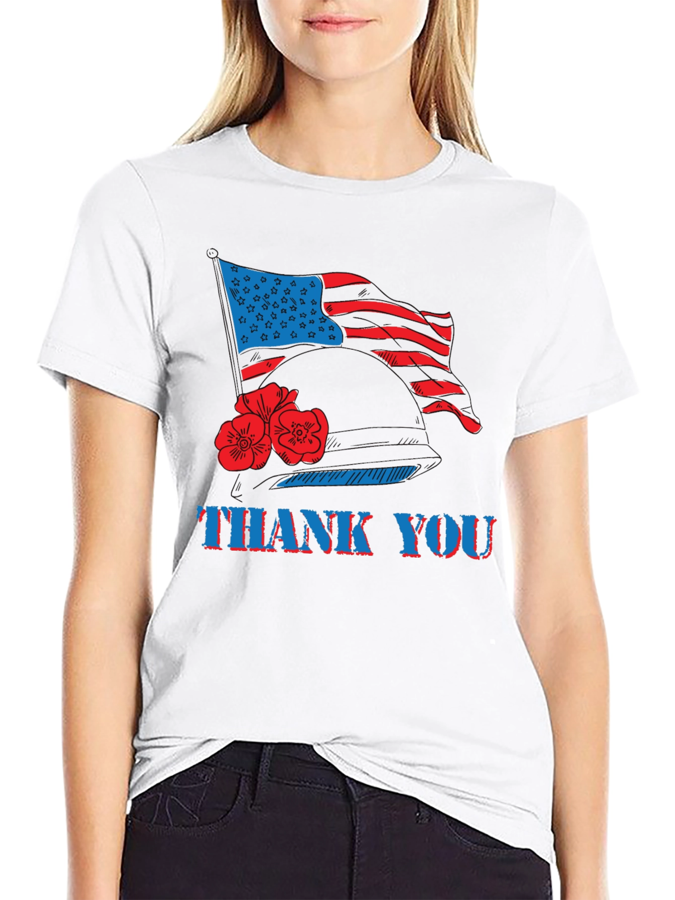 Thank You American Flag Patriotic T-Shirt