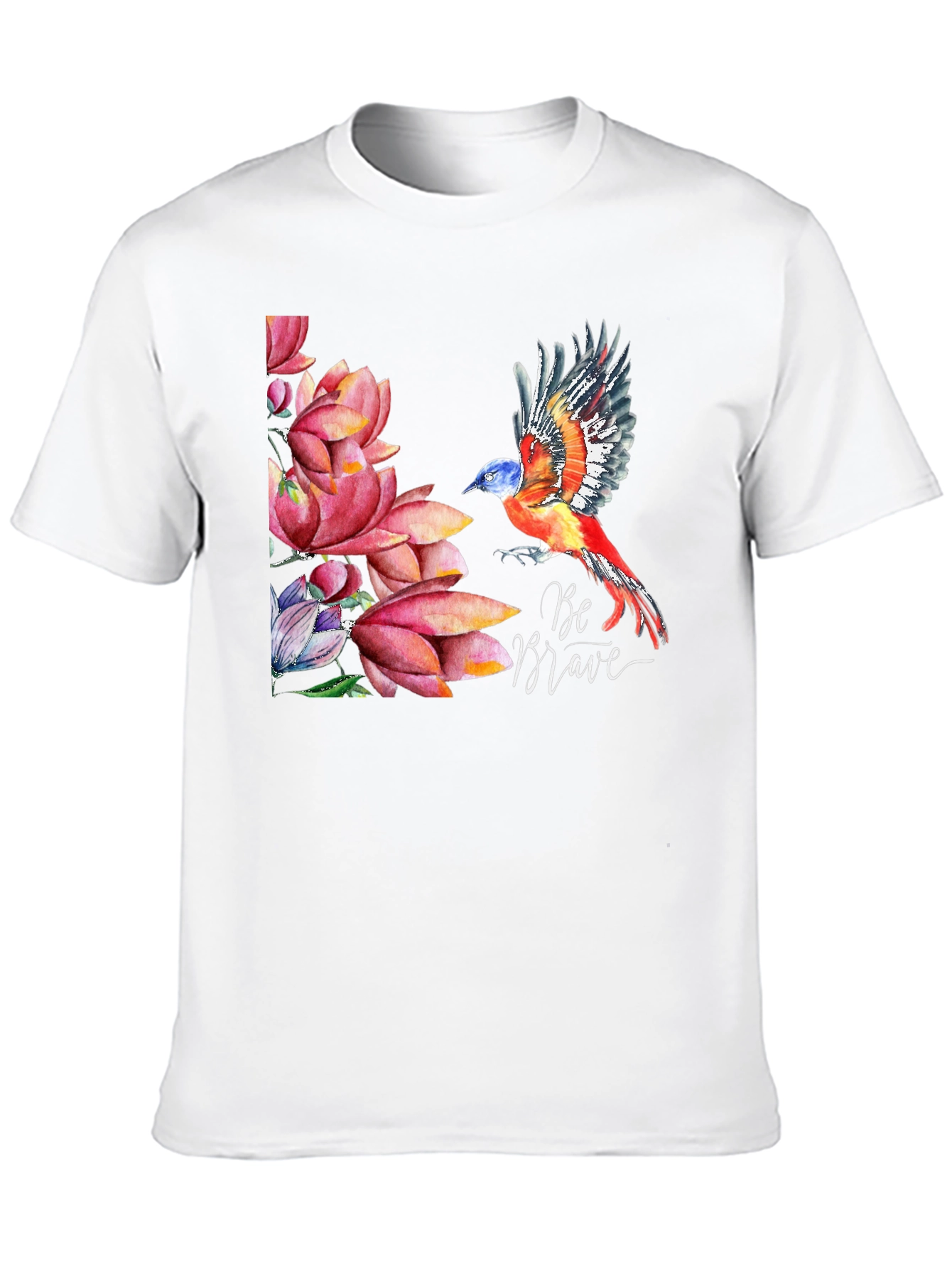 Be Brave Bird & Floral T-Shirt