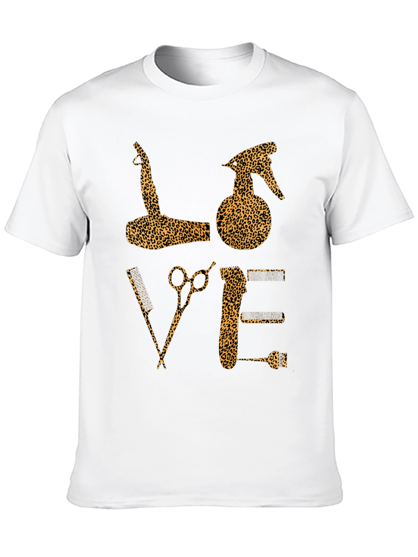 Leopard Print Barber Love T-Shirt