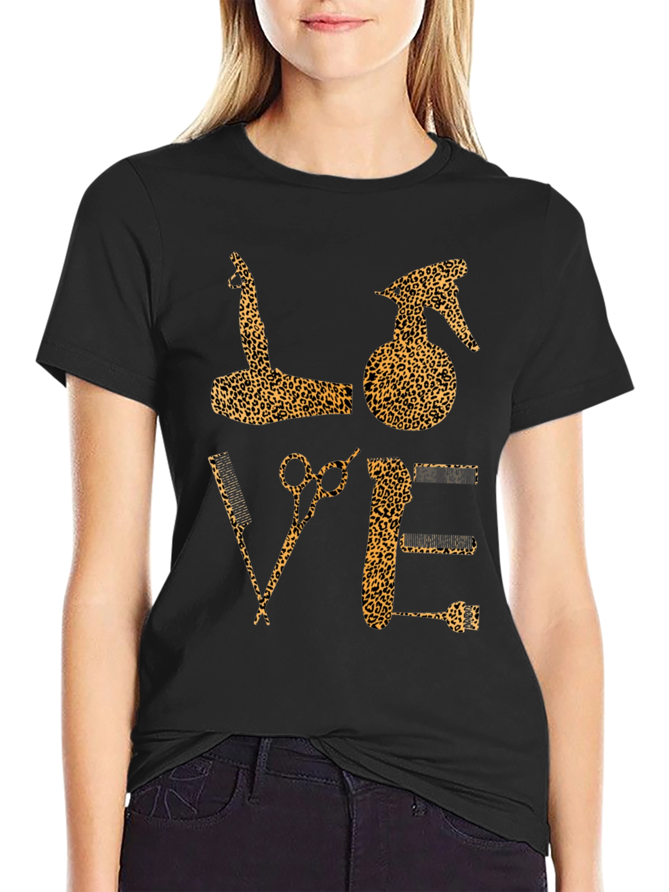 Leopard Print Barber Love T-Shirt